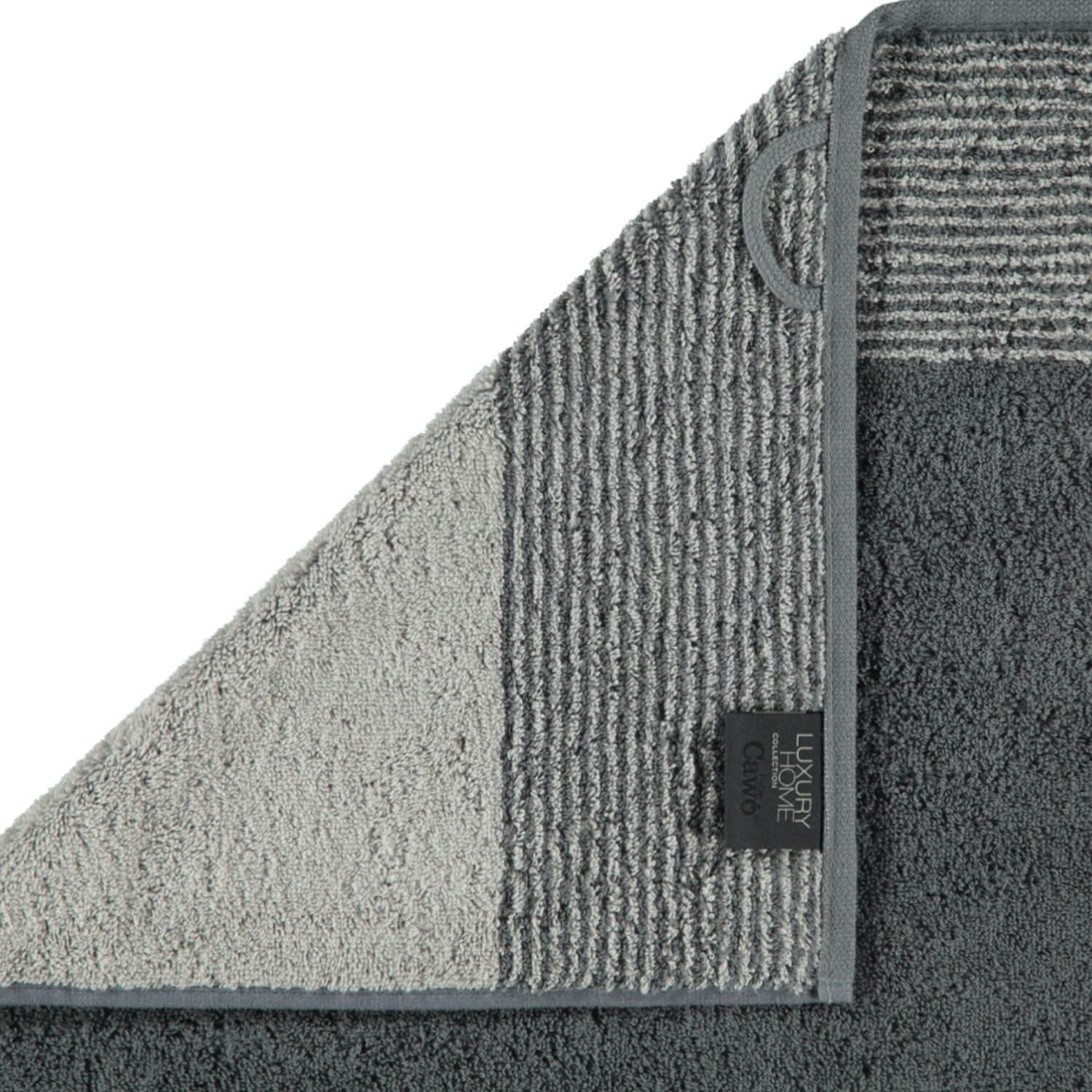 Cawö Handtuch Waschhandschuh Luxury Home Two-Tone 590 77 Schiefer, Walkfrottier (1-St), Frotteeware, Handtuch