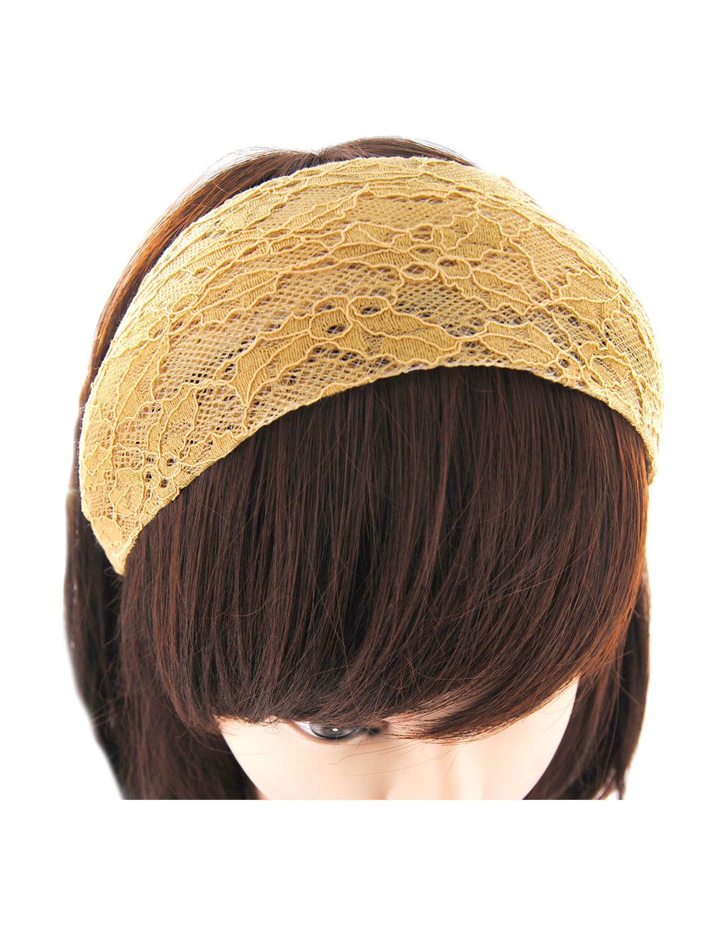 axy Haarreif Lady Look Breiter Haarreif, aus wunderschöner Spitzenstoff Haarband Haarreifen