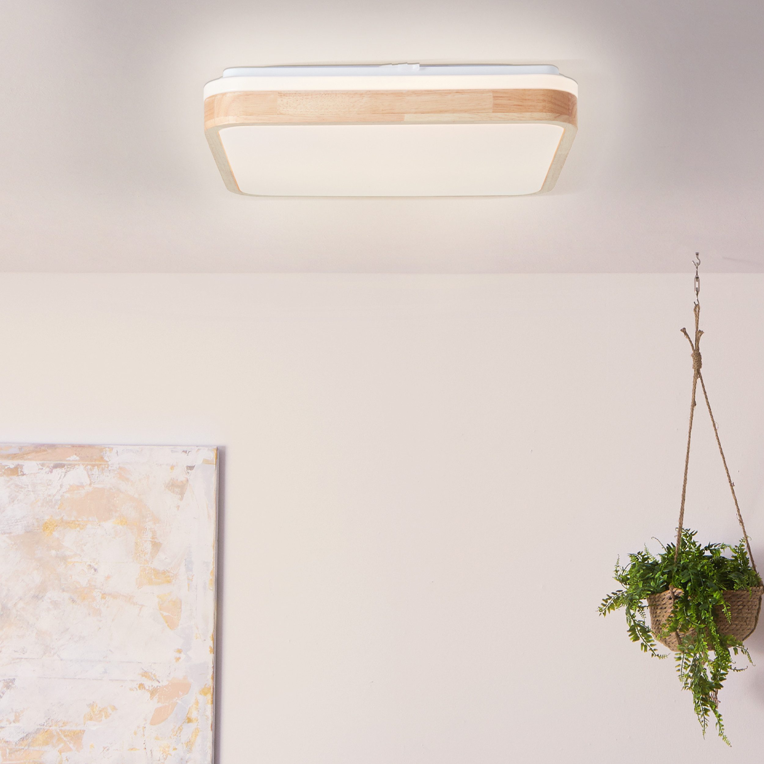 Lightbox Deckenleuchte, LED fest integriert, Warmweiß, günstig online kaufen