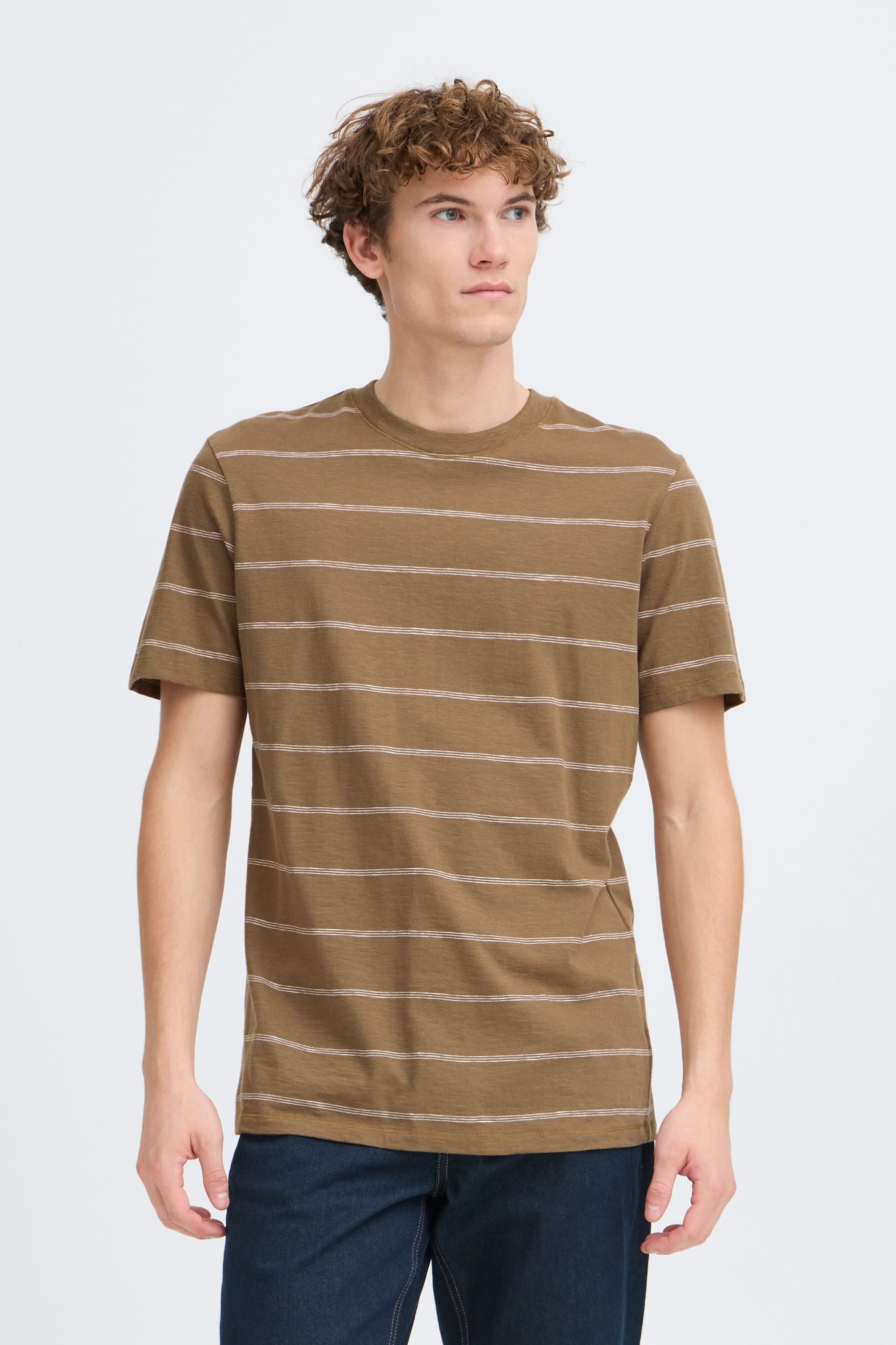 Casual Friday Rundhalsshirt CFLie Gestreiftes T-Shirt
