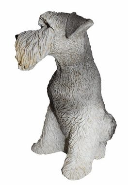 Castagna Tierfigur Deko Figur Hund Mittelschnauzer Hundefigur Schnauzer sitzend Kollektion Castagna aus Resin H 32 cm