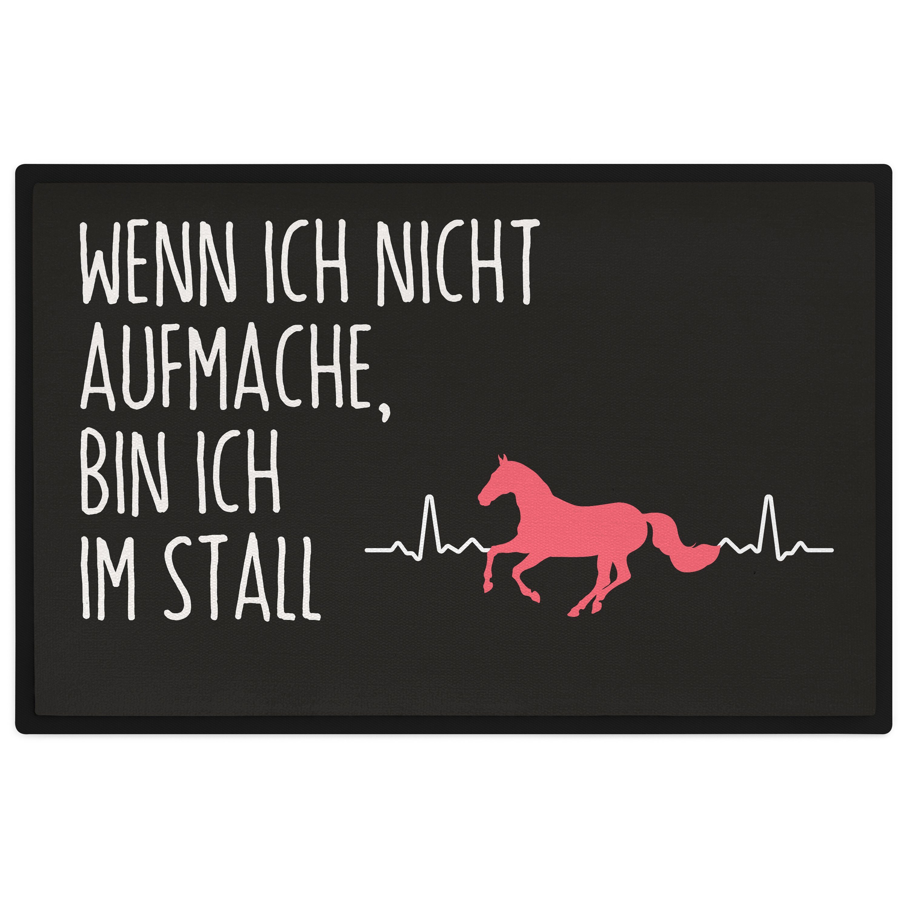 Trendation Fußmatte Wenn Ich Nicht Aufmache Bin Ich Im Stall Fußmatte Reiterin Geschenk Pf