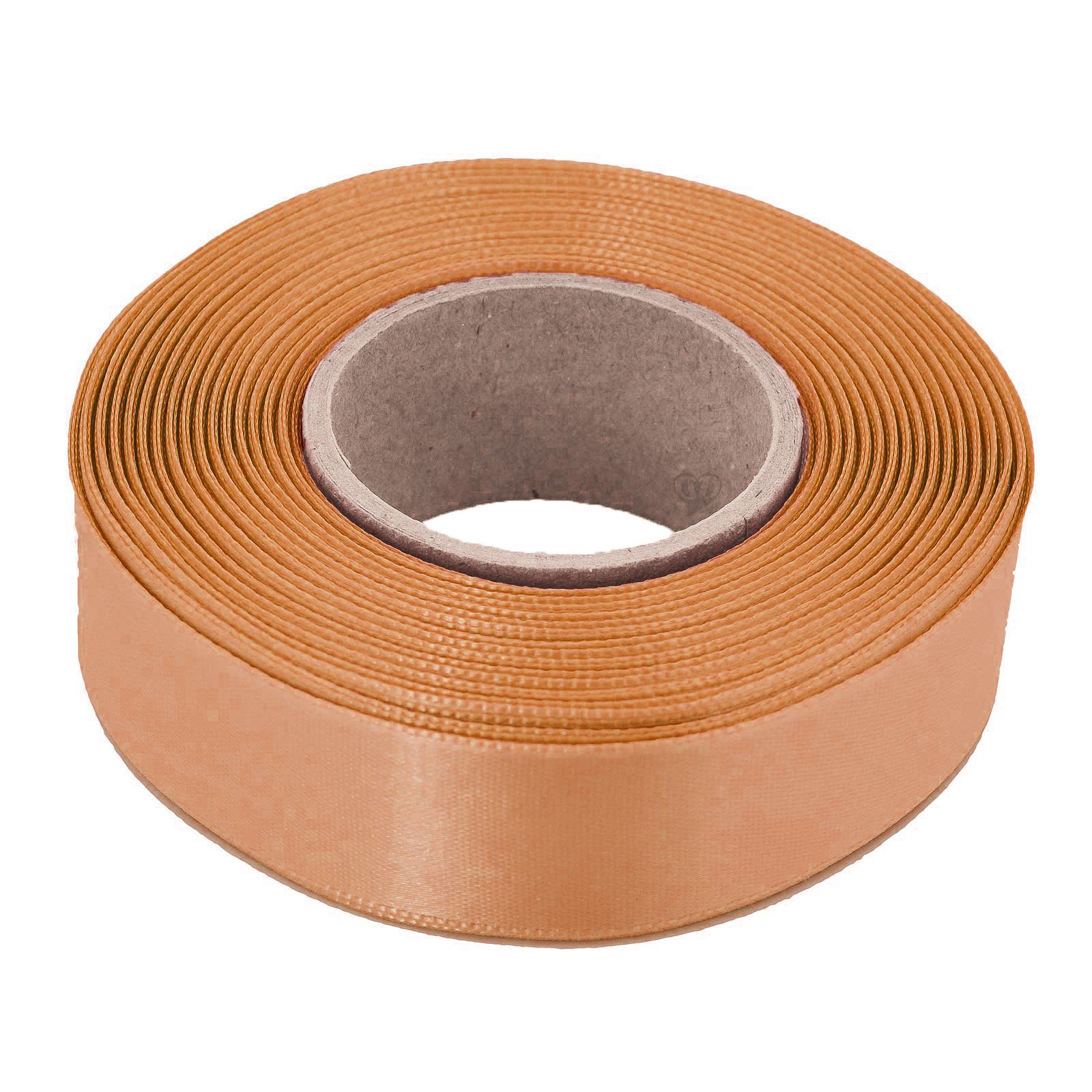 maDDma Geschenkband 20m Satinband beidseitig 24mm, Dekoband Geschenkband, hellbraun