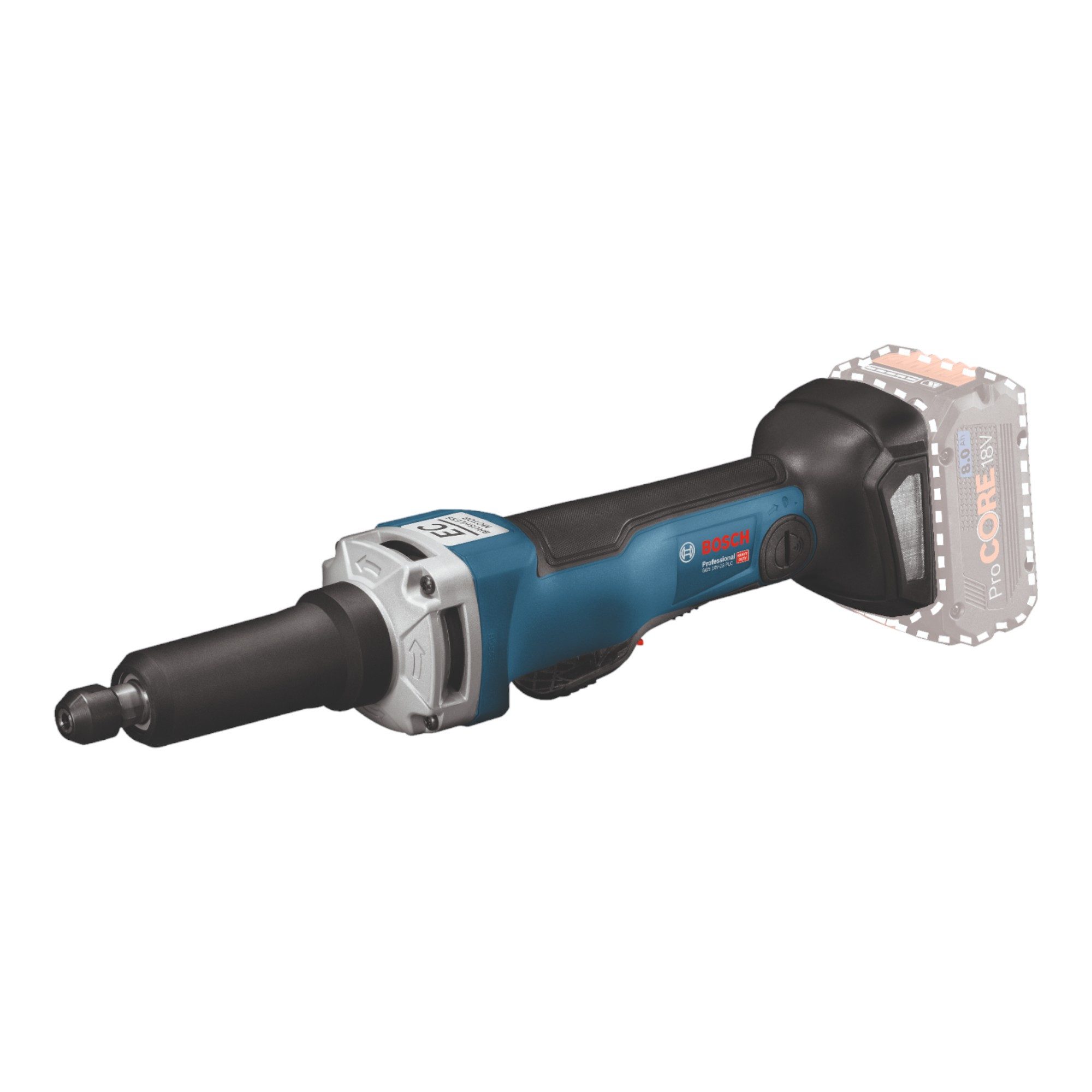 Bosch Professional Akku-Geradschleifer GGS 18V-23 PLC Professional Akku Geradschleifer 18 V Brushless + 1x
