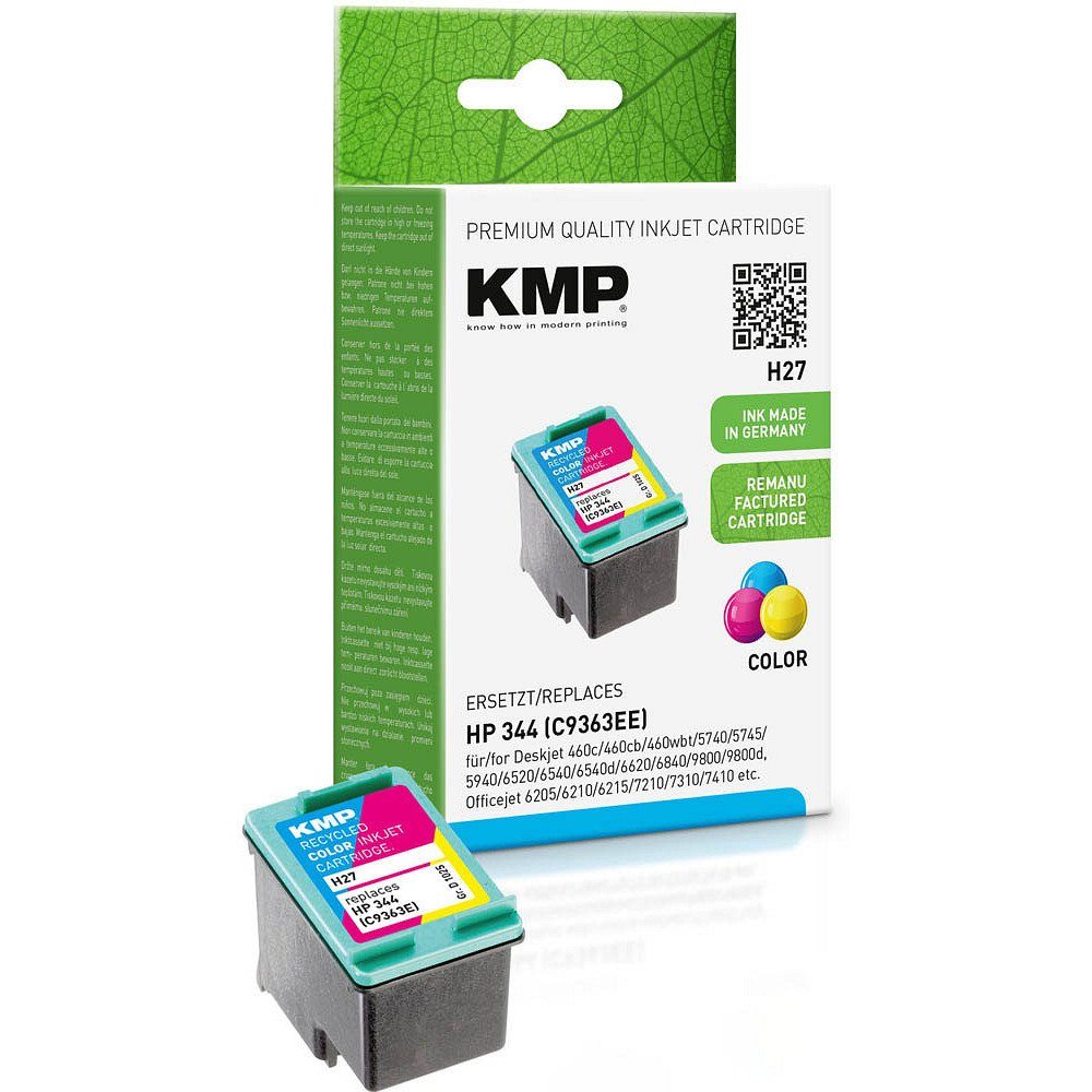 KMP 1 Tinte H27 ERSETZT HP 344 - color Tintenpatrone (1-tlg)