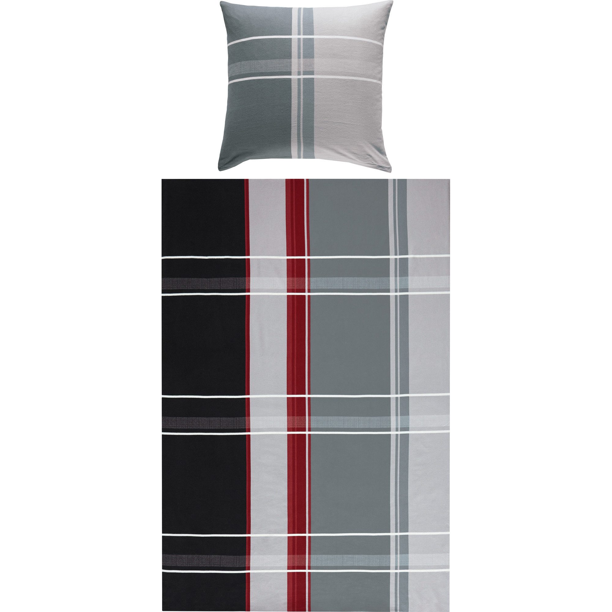 Erwin Müller Bettwäsche Bettwäsche, Biber, Streifen günstig online kaufen