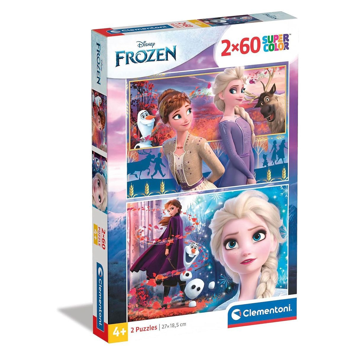 Clementoni® Puzzle Clementoni 21609 - Disney - Frozen II - Supercolor, Puzzle, 2 x 60 Tei, 120 Puzzleteile