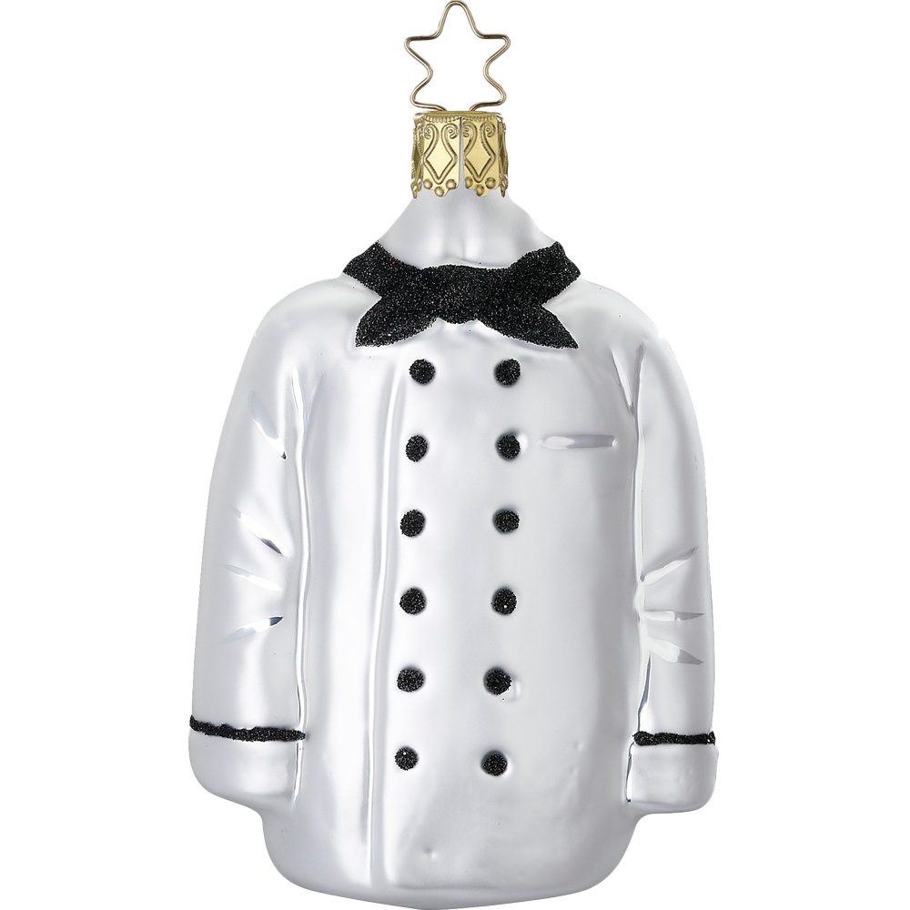 INGE-GLAS® Christbaumschmuck Französische Kochjacke 9,5cm (1-tlg), mundgeblasen, handbemalt