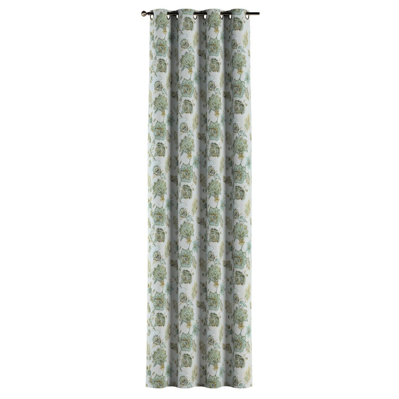 130 Ösenschal Flowers, grau-beige Dekoria Vorhang 100 x cm,