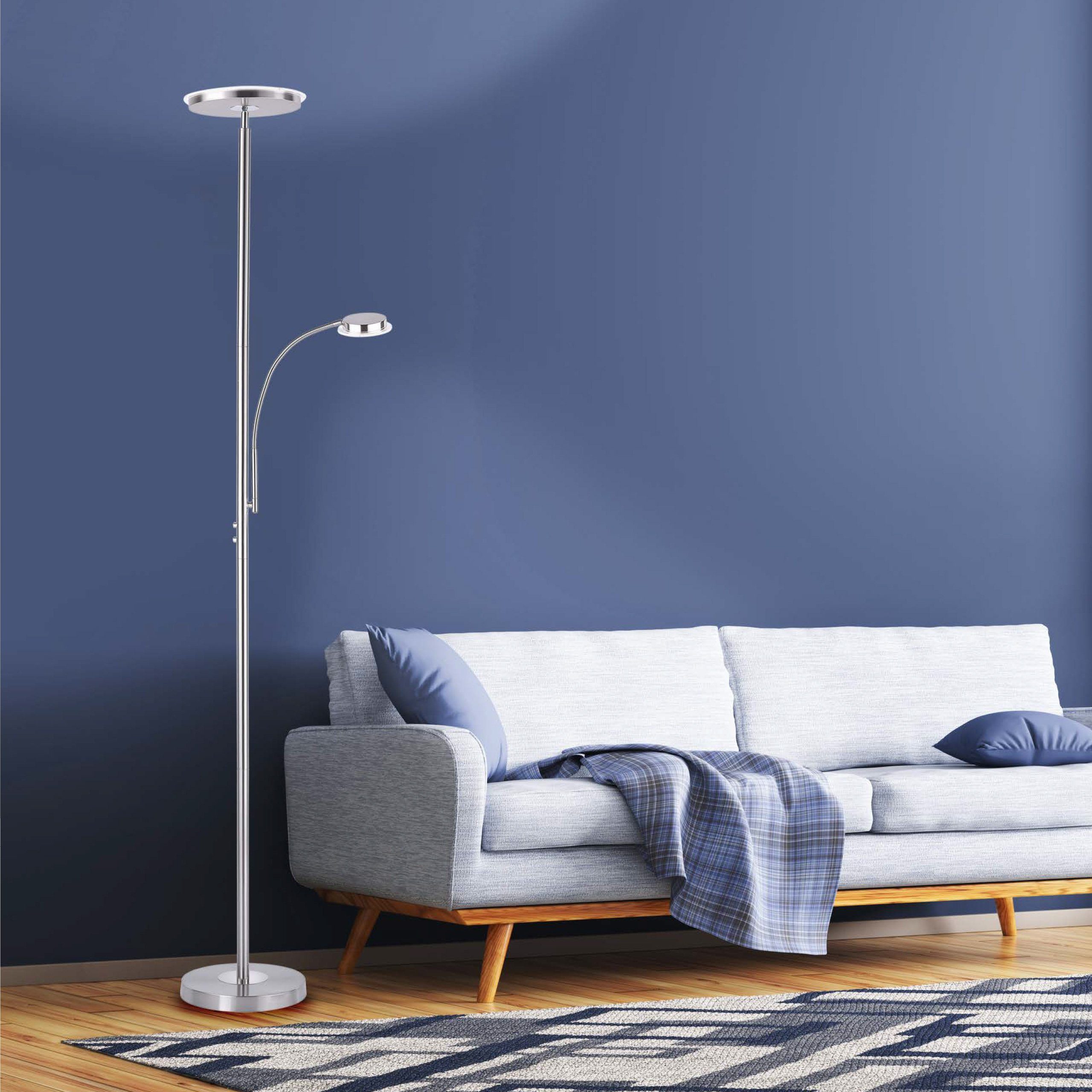 SellTec Stehlampe LED Deckenfluter HANS rund, dimmbar über Touchdimmer, Tou günstig online kaufen