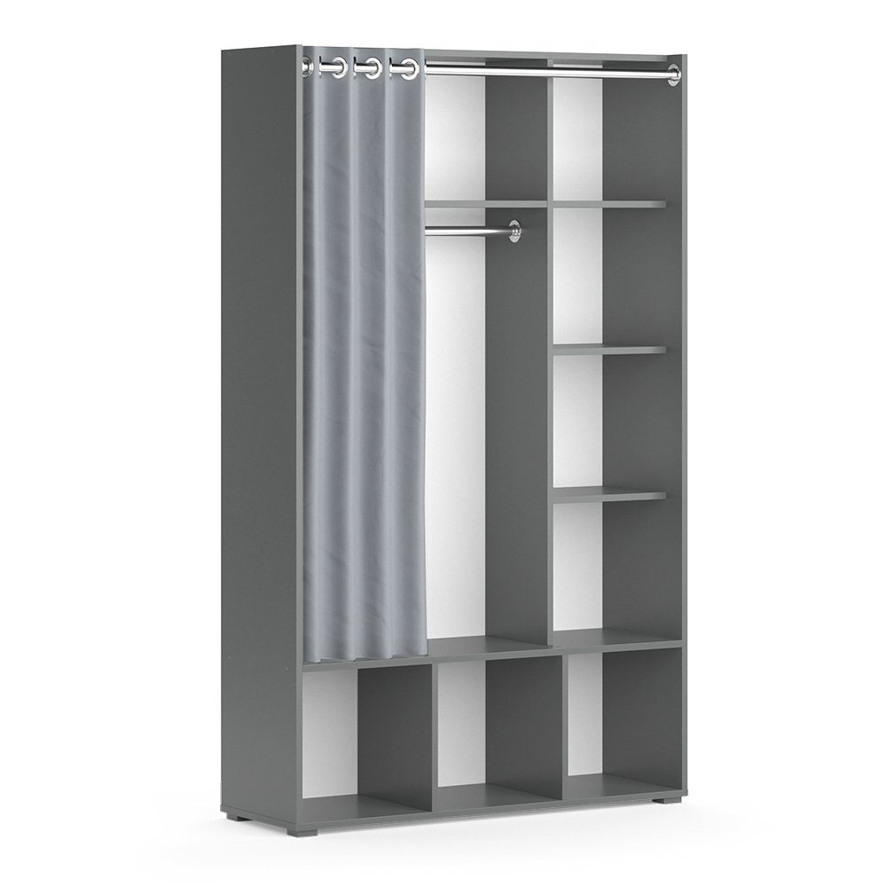 Vicco Kleiderschrank Luigi, Grau, 105.8 x günstig online kaufen