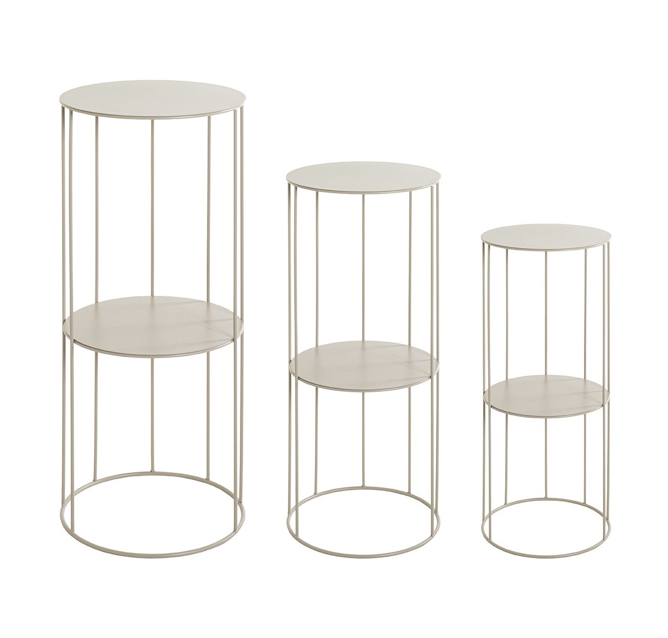 freiraum Blumentisch 54182 (3er Set, 3er Set), (3er Set) in grau (Kaschmirgrau) - 45x21 (HxD)