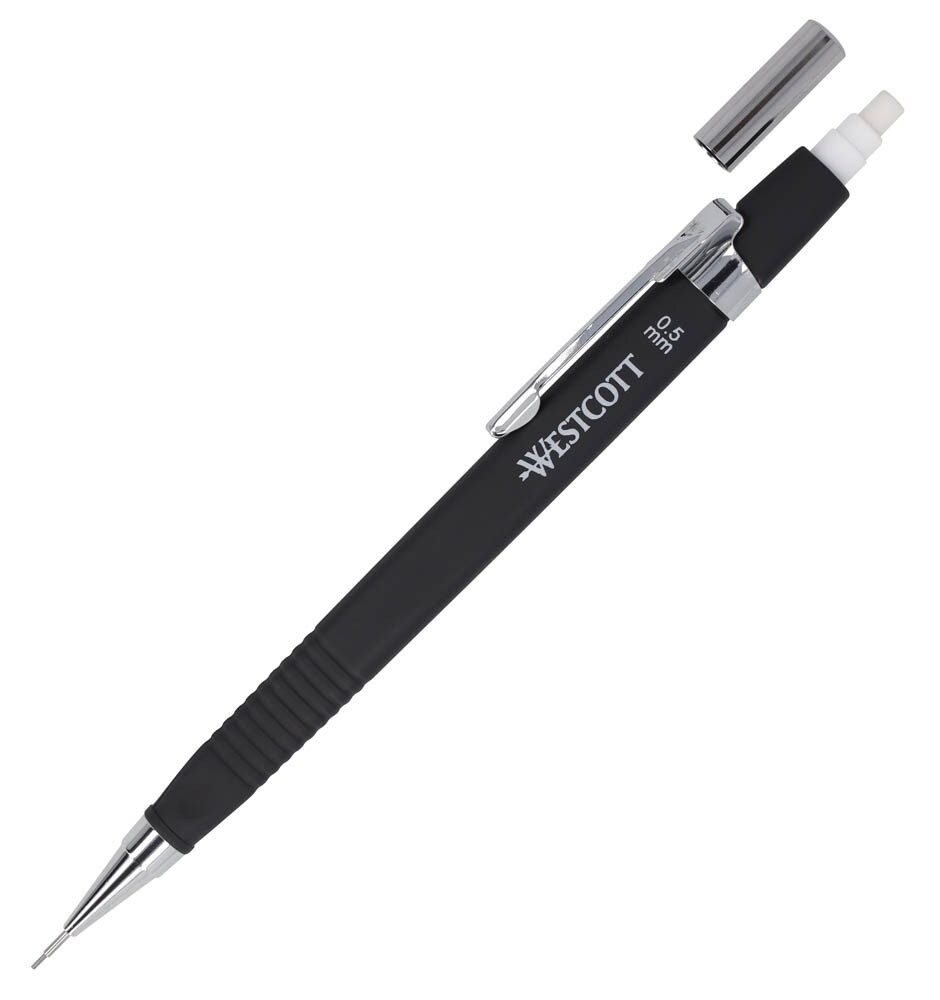 WESTCOTT Druckbleistift WESTCOTT Drehbleistift schwarz HB 0,5 mm
