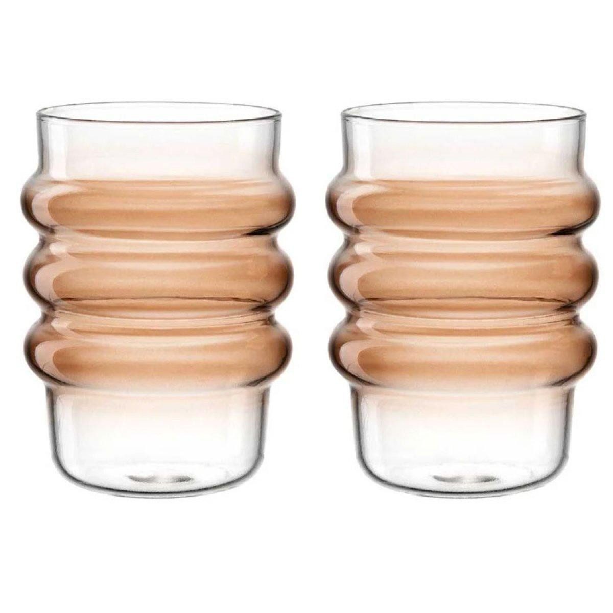 LEONARDO Cocktailglas Leonardo Becher Sole Hitzebeständig Apricot (2er-Set)