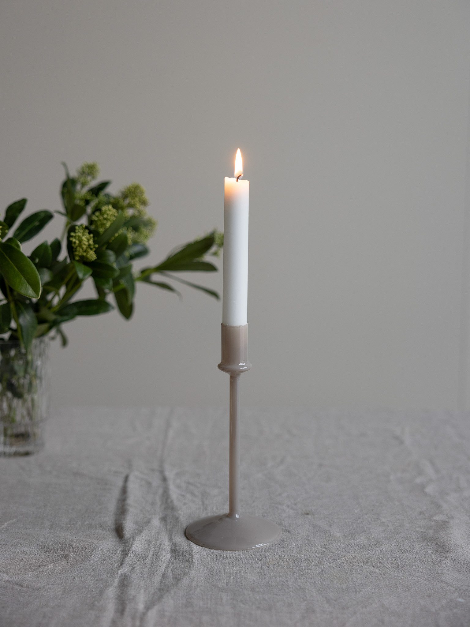 Storefactory Scandinavia Kerzenständer Kerzenständer ERSTAD M greige, Ø9x21cm