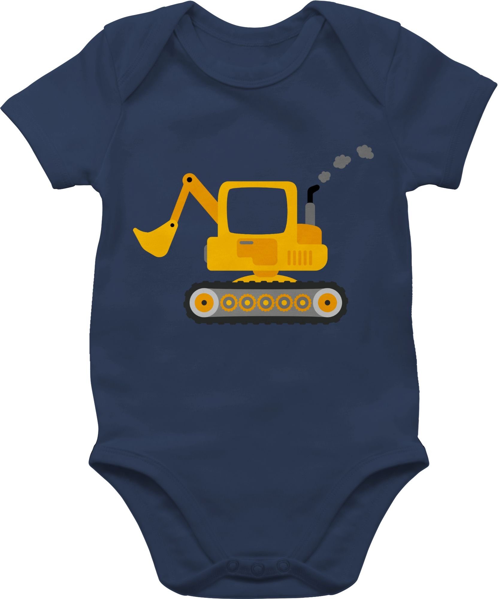 Baby Traktor Co. Blau Bagger Shirtracer Navy Shirtbody Bagger und 1