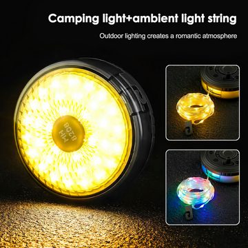 BlingBin LED-Lichterschlauch LED Lichterkette Tent String Light Campinglampe USB wiederaufladbare, wiederaufladbare Campingleuchte für Innen Außen Schlafzimmer Hof Dekor
