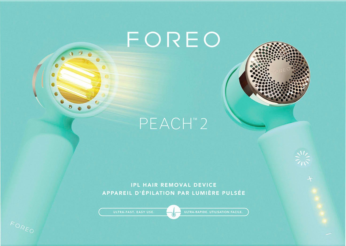 FOREO IPL-Haarentferner min 2, Arctic Lichtimpulse 120 / PEACH™ Blue