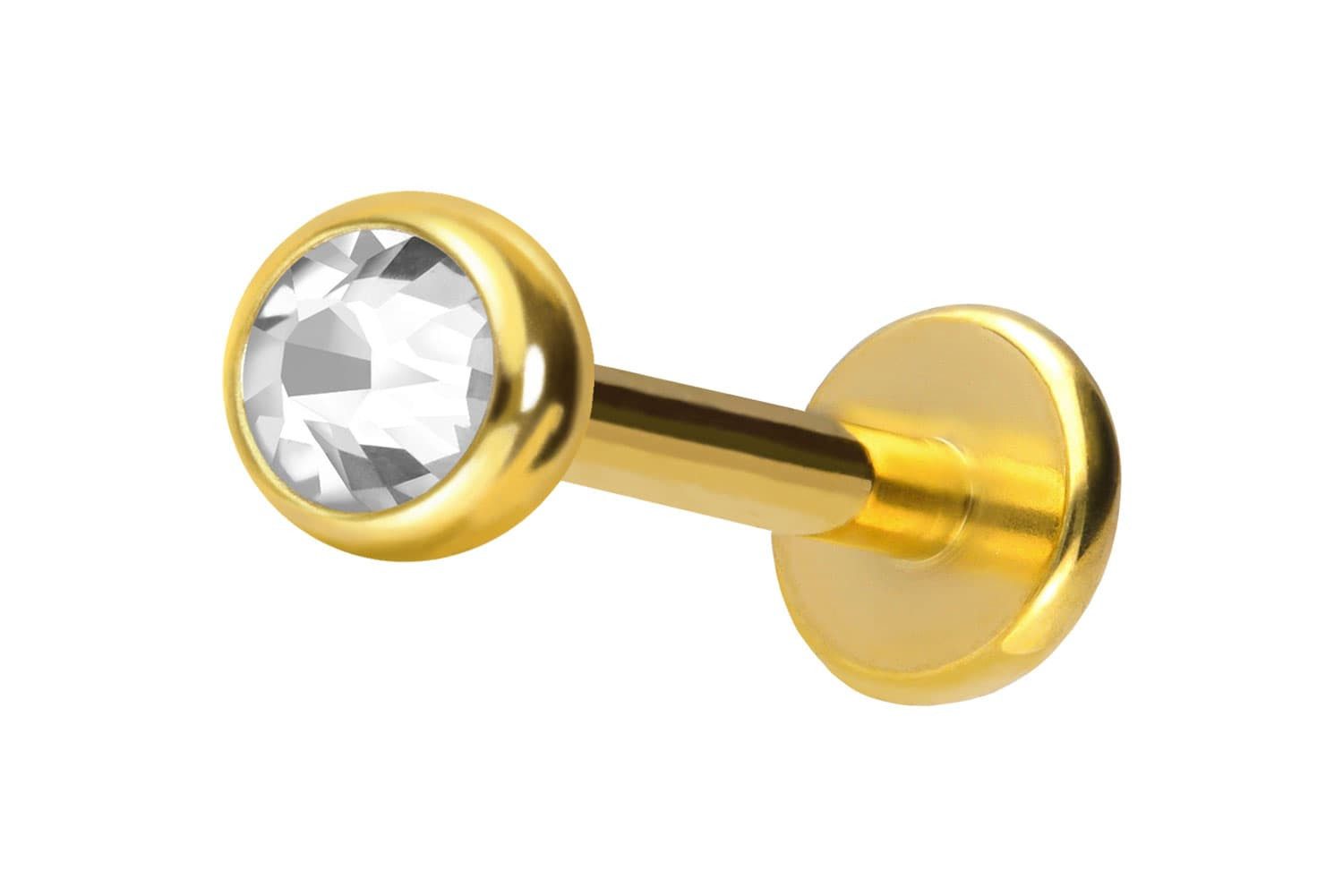 PIERCINGLINE Piercing-Set Chirurgenstahl Labret KRISTALL (Labrets, 1-tlg) günstig online kaufen