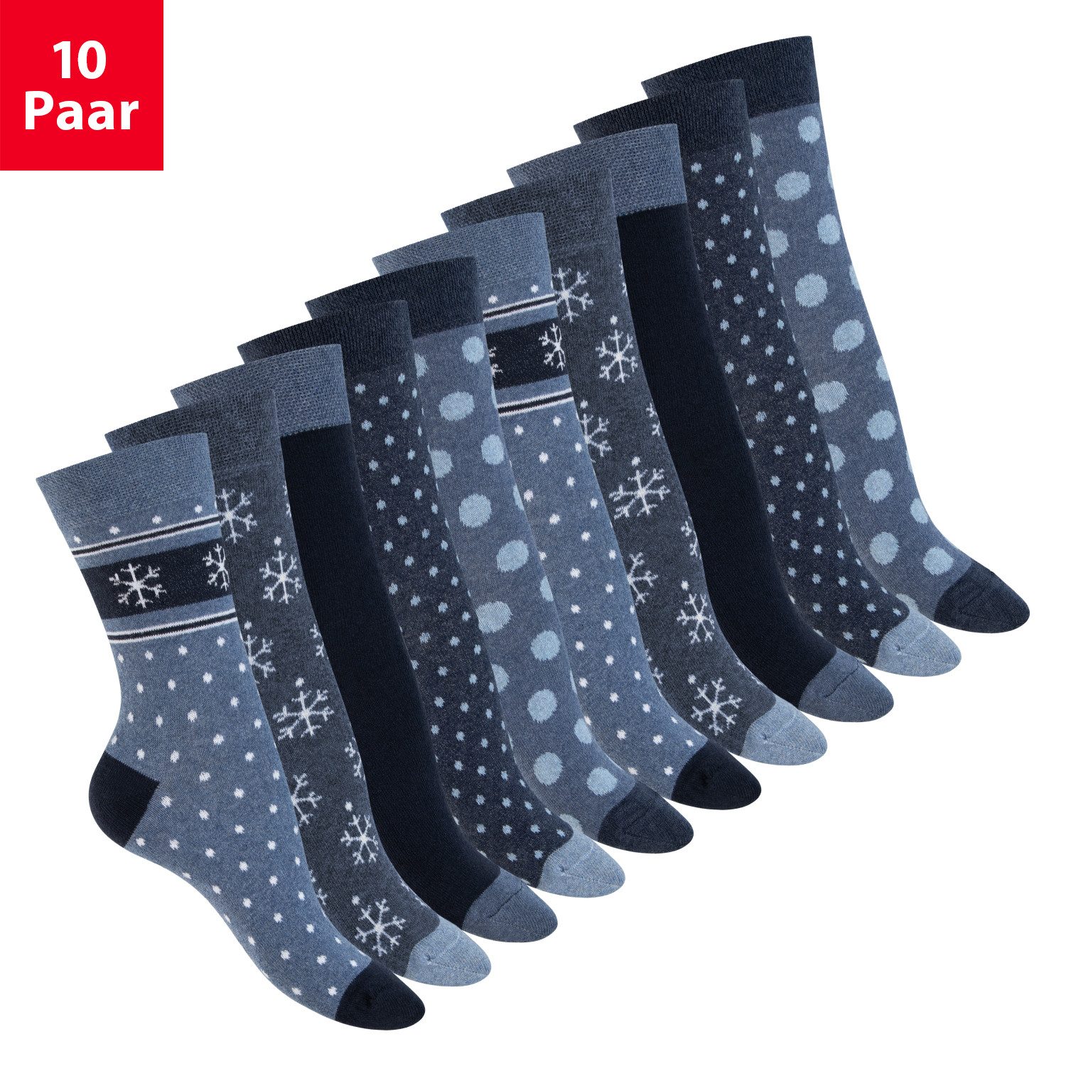 Basicsocken Süße Damen Eco Socken mit Motiv (10 Paar) Regenerative Baumwolle