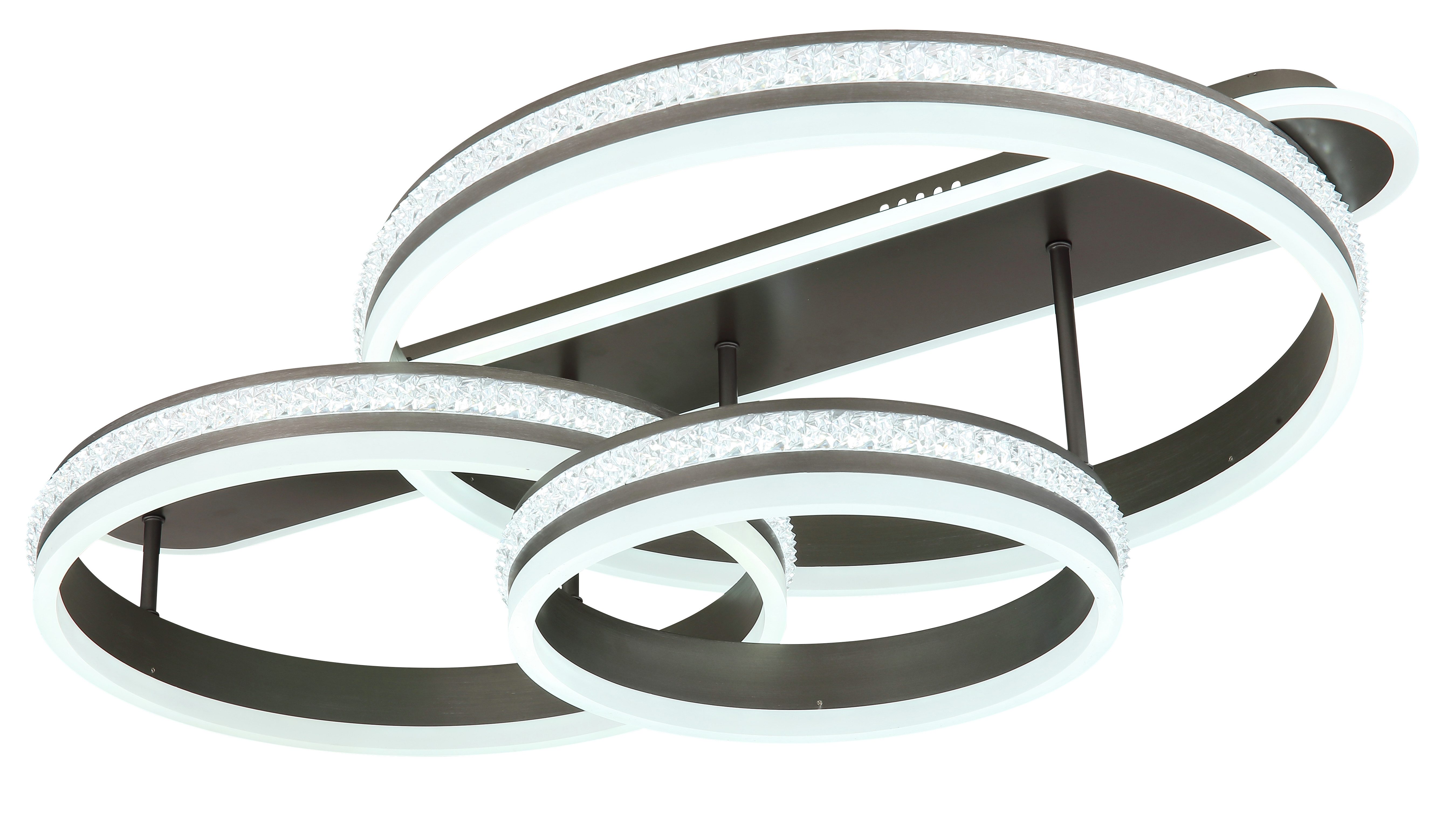 GLOBO LIGHTING LED Deckenleuchte GROUNI, Dimmfunktion, Memoryfunktion, Nachtlichtfunktion, mehrere Helligkeitsstufen, LED fest integriert, Deckenlampe/Wohnzimmer/Schlafzimmer/modern