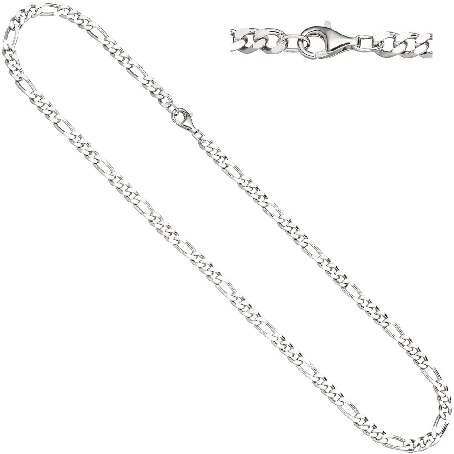 Schmuck Krone Silberkette 5,3mm Kette Figarokette aus 925 Silber 50cm, Silb günstig online kaufen