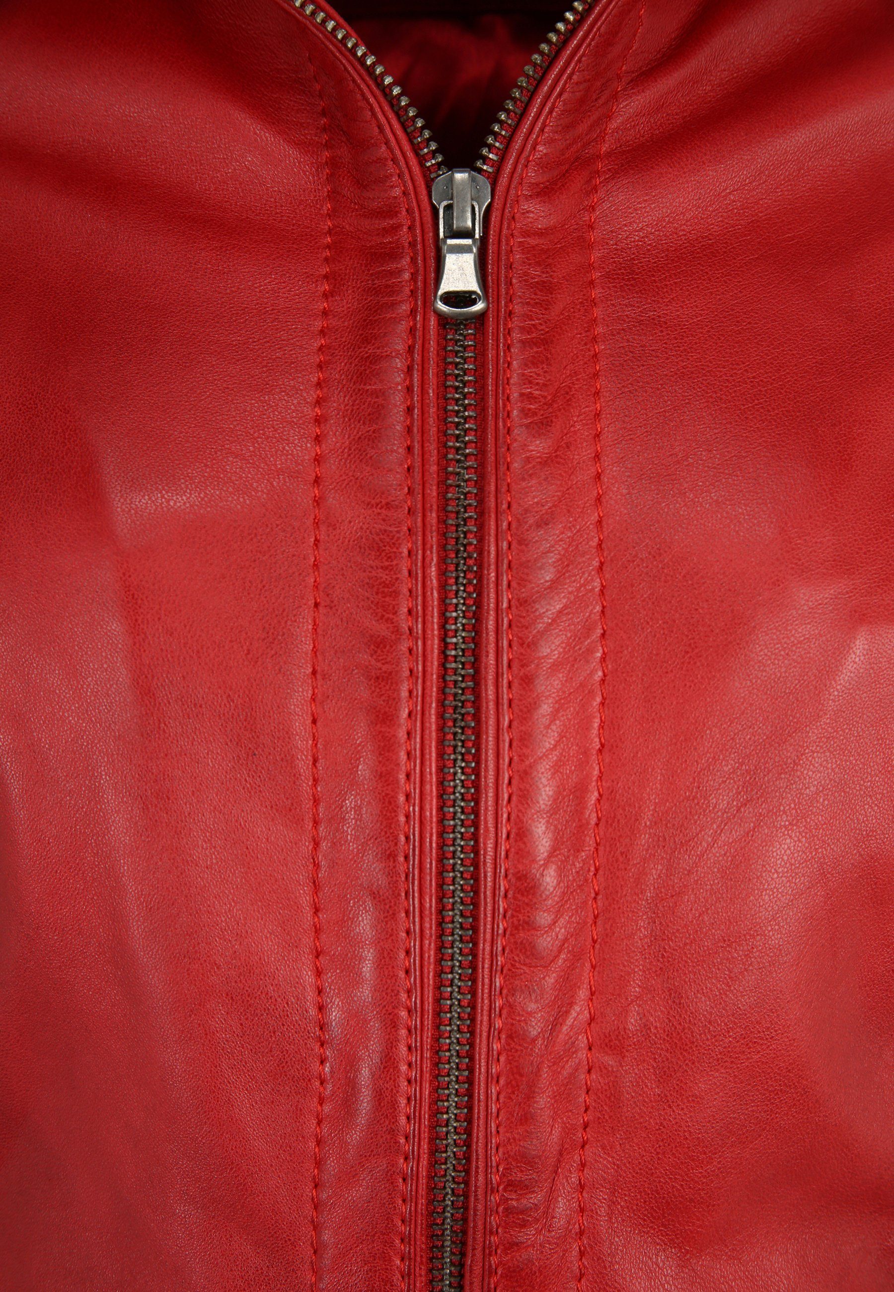 Bikerjacke 7eleven RED "SHARRY" Lederjacke