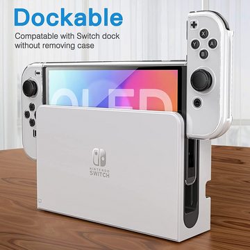 Vaxiuja Controller-Schutzhülle 11 in 1 Zubehör-Kit für 2021 Nintendo Switch OLED Modell Tragetasche