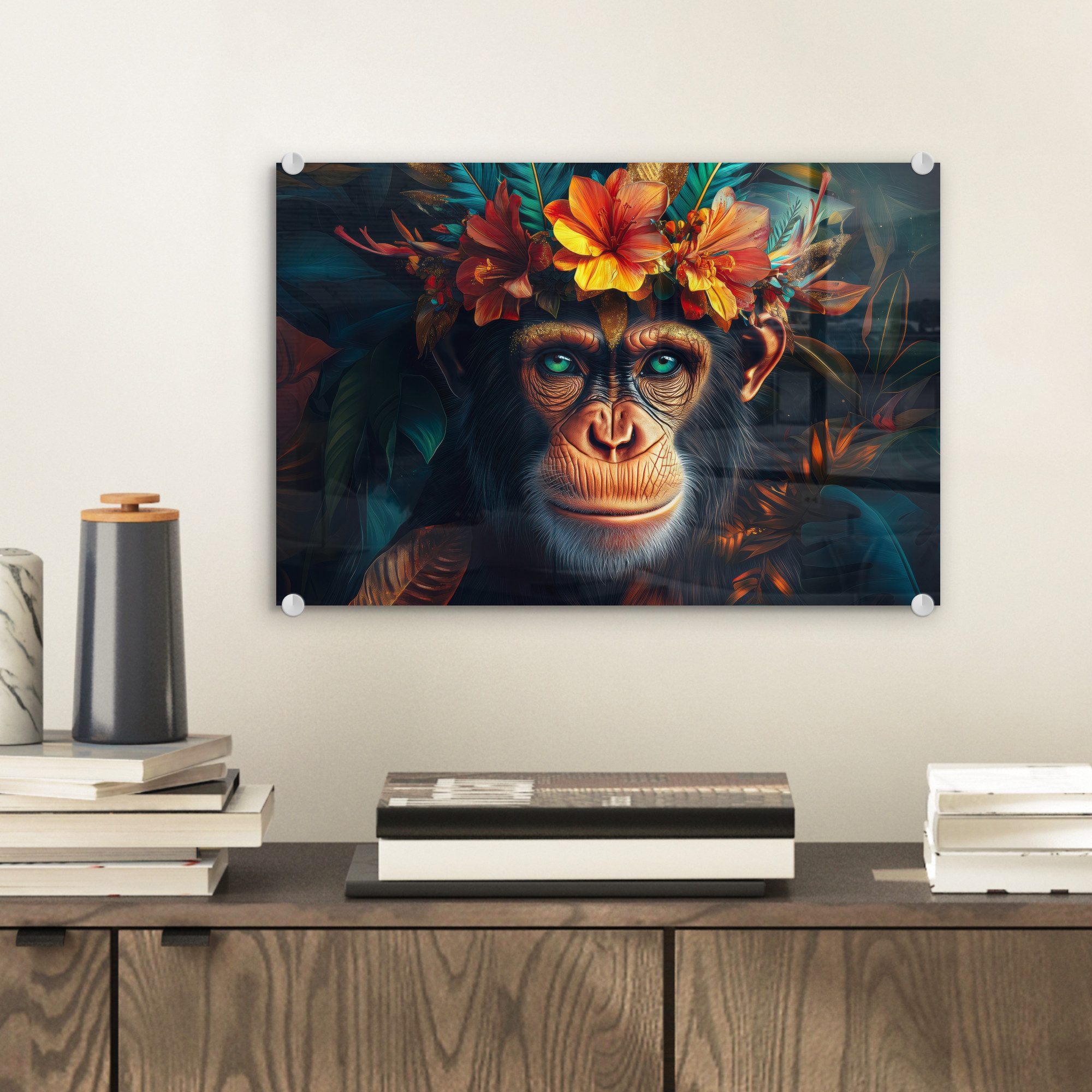 MuchoWow Acrylglasbild Schimpanse - Affe - günstig online kaufen