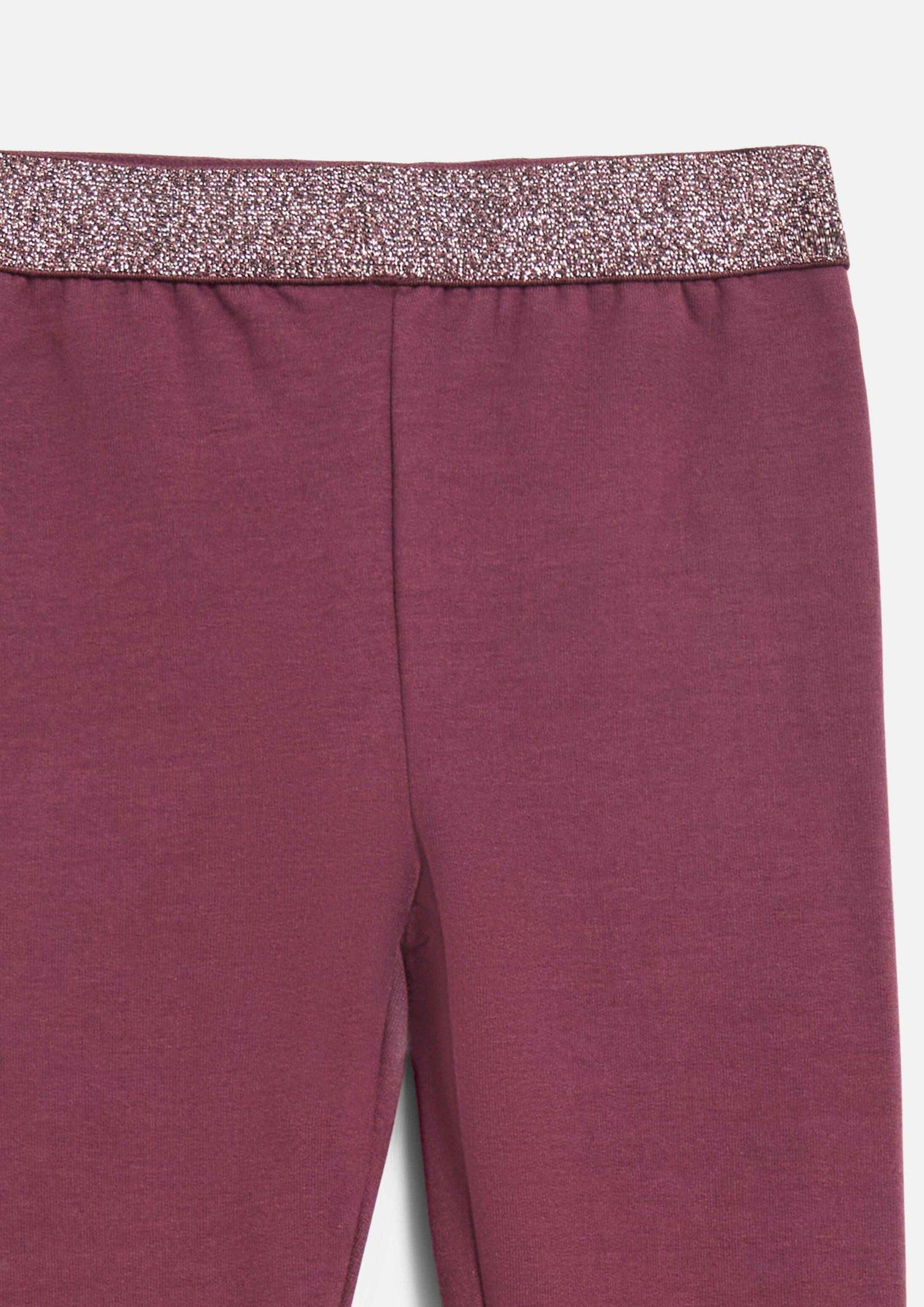 s.Oliver Leggings Leggings Kuschelige Ankle-Leggings mit Glitzerbund – Bild 4 von 4
