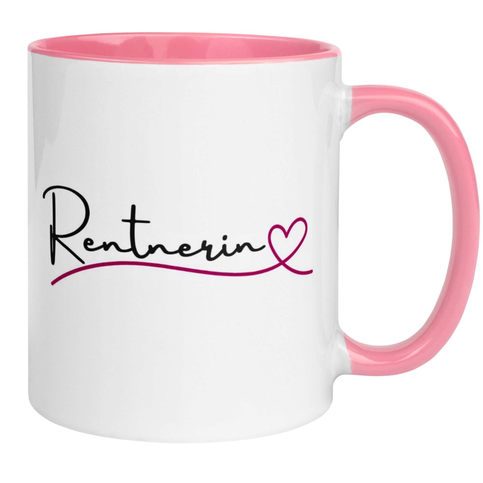 Momentals Tasse Rente Frau – „Rentnerin mit Herz“ – Geschenk Ruhestand Renteneintritt, Gratis Versand · Links-&Rechtshänder · Spülmaschinenfest