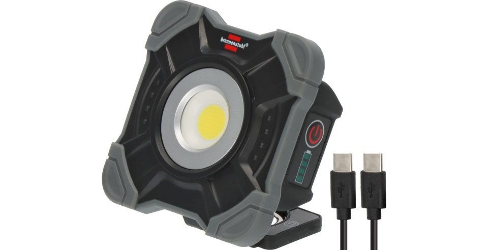 Brennenstuhl Baustrahler Brennenstuhl LED Arbeitsstrahler SH1000 Mac 10W, Inkl. Leuchtmittel, Dimmbar ohne Bewegungsmelder