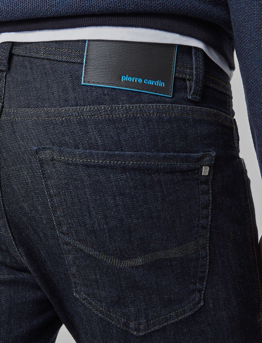 blue 5-Pocket-Jeans raw Lyon Tapered Cardin Futureflex rinsed Pierre dark