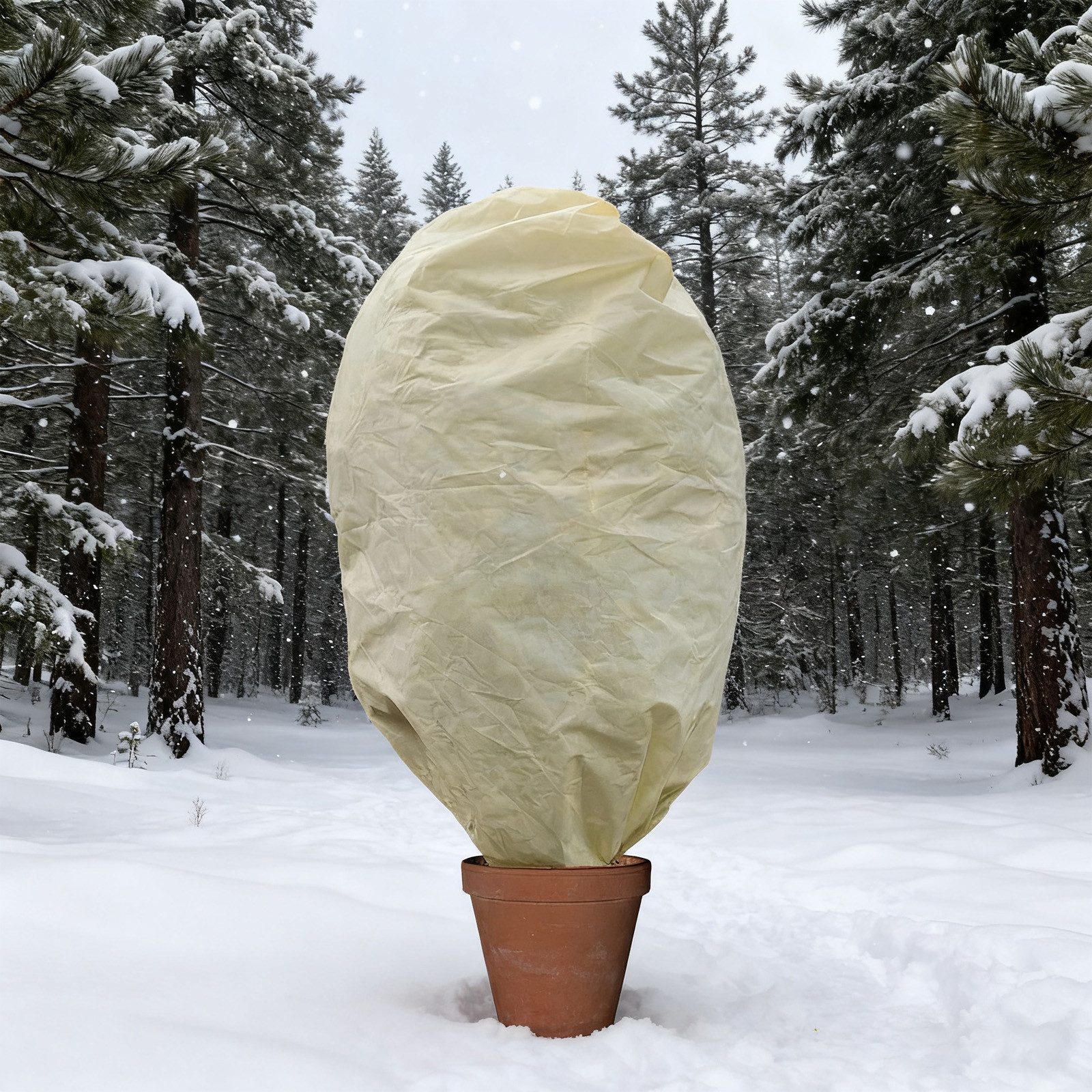 REDOM Winterschutzvlies Frostschutzabdeckung für Pflanzen Winterschutz Winterschutzhülle, (mit Reißverschluss und Kordelzug für Gemüse und Kübelpflanzen, 2-St., Barriere gegen Frost Tiere Insekten Regen und Vogelverbiss), Schutz für Sträucher Kübel- und Gartenpflanzen