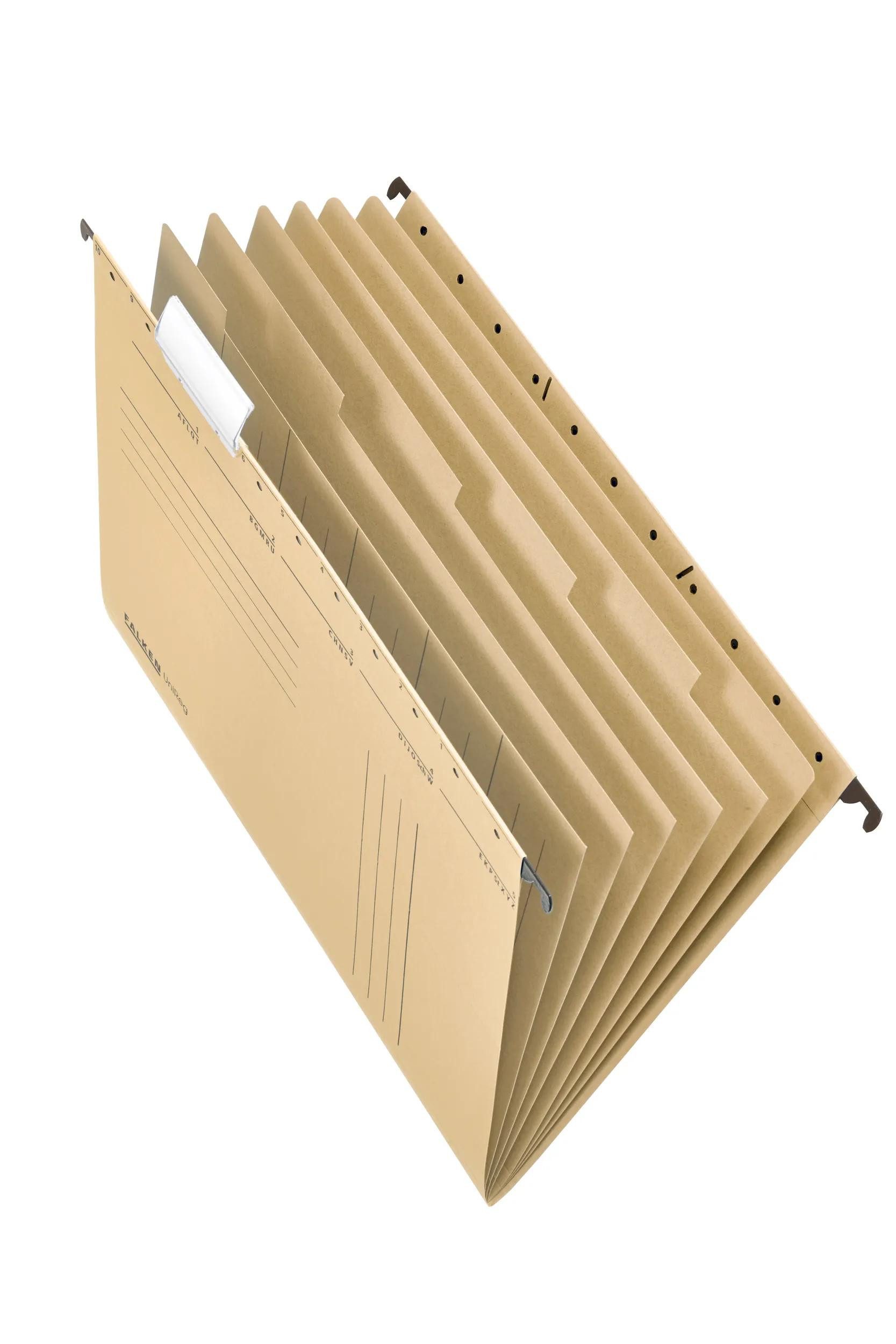 Falken Organisationsmappe 20x Projekt Personalmappen UniReg 230g/m2-Manilakarton Braun 15046560F, Projekt- und Personalhefter