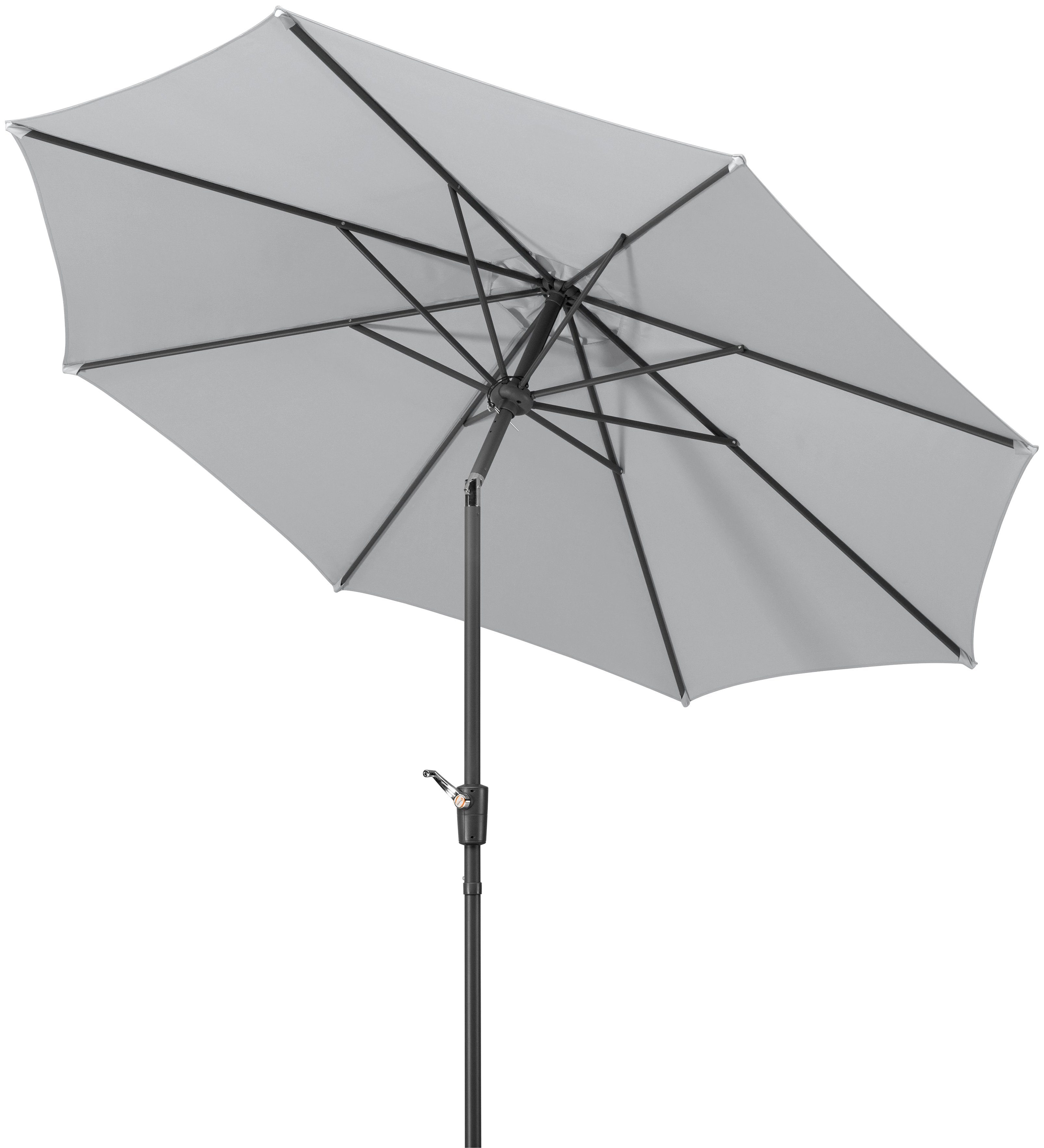 Schneider Schirme Marktschirm Harlem, Durchmesser 270 cm, silbergrau, rund, ohne Schirmständer