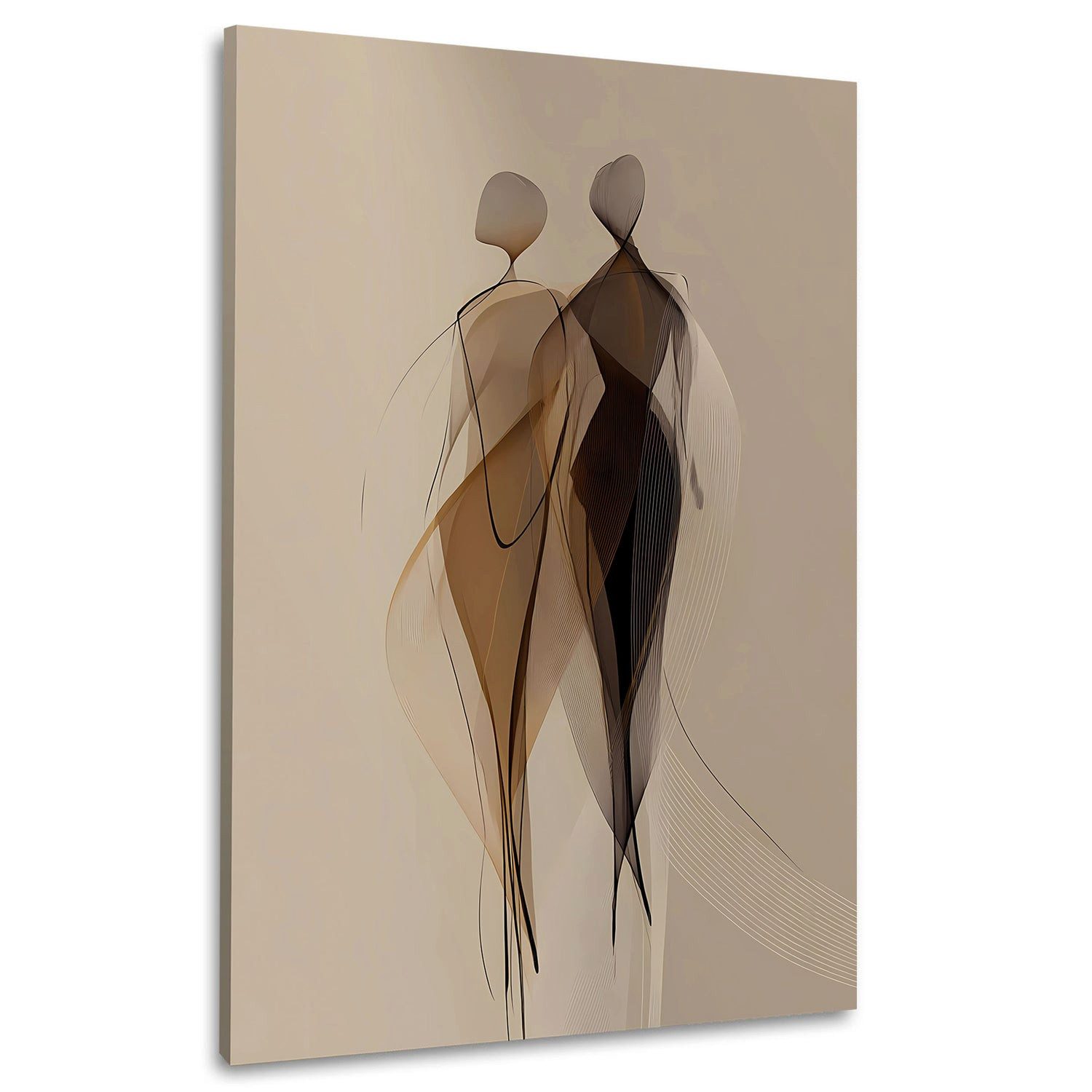 Artedinoi Leinwandbild Minimalistische Figuren Silhouetten Wandbild Leinwandbild Kunstdruck X, Figuren-Silhouetten, minimalistisch