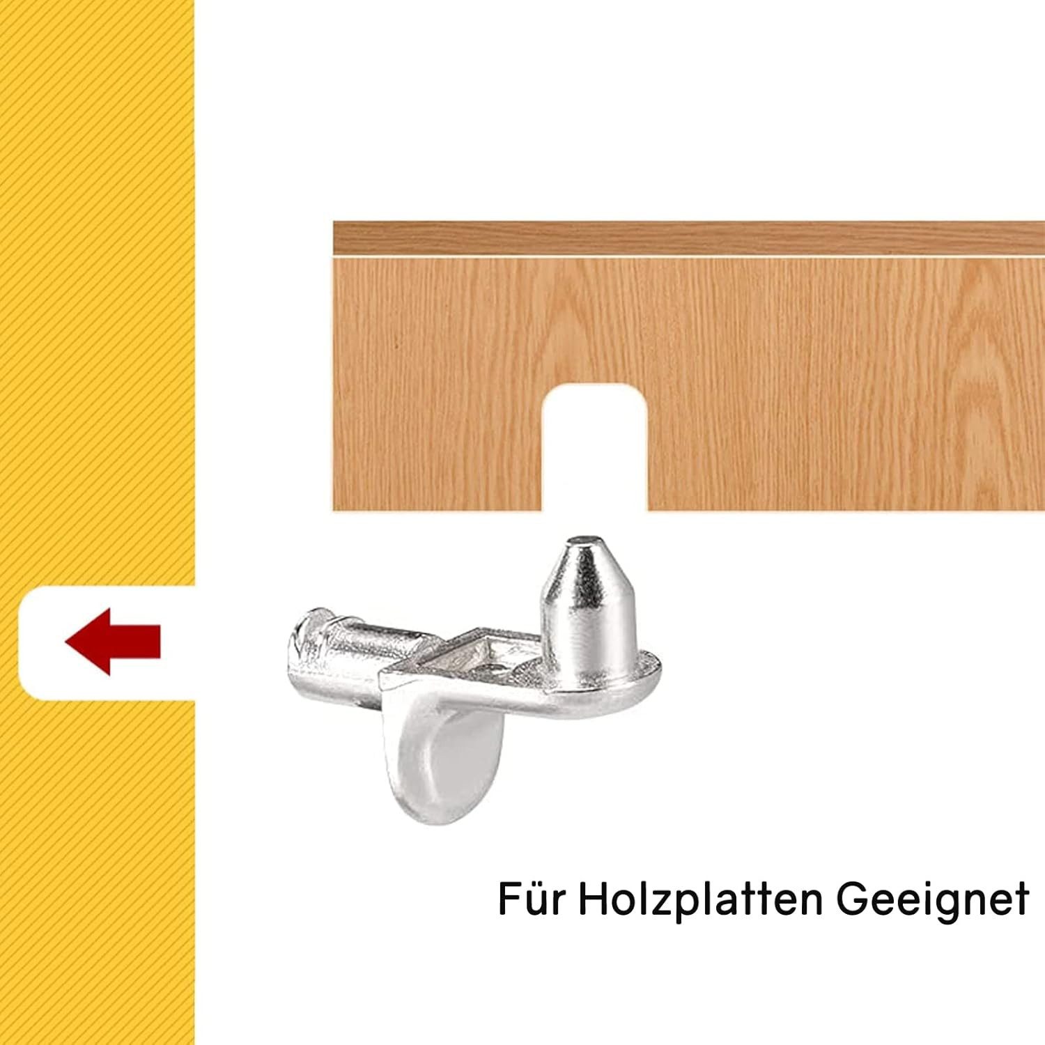 FELIXLEO Wandregalhalter Einlegeboden Halter L Form 5mm Regalbodenträger für Schrank, 40-tlg. – Bild 4 von 5