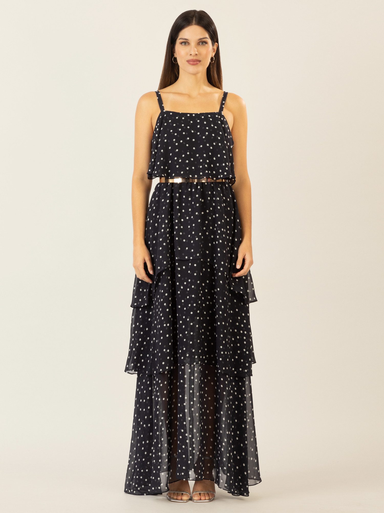 Apart Maxikleid aus allover bedrucktem Chiffon günstig online kaufen