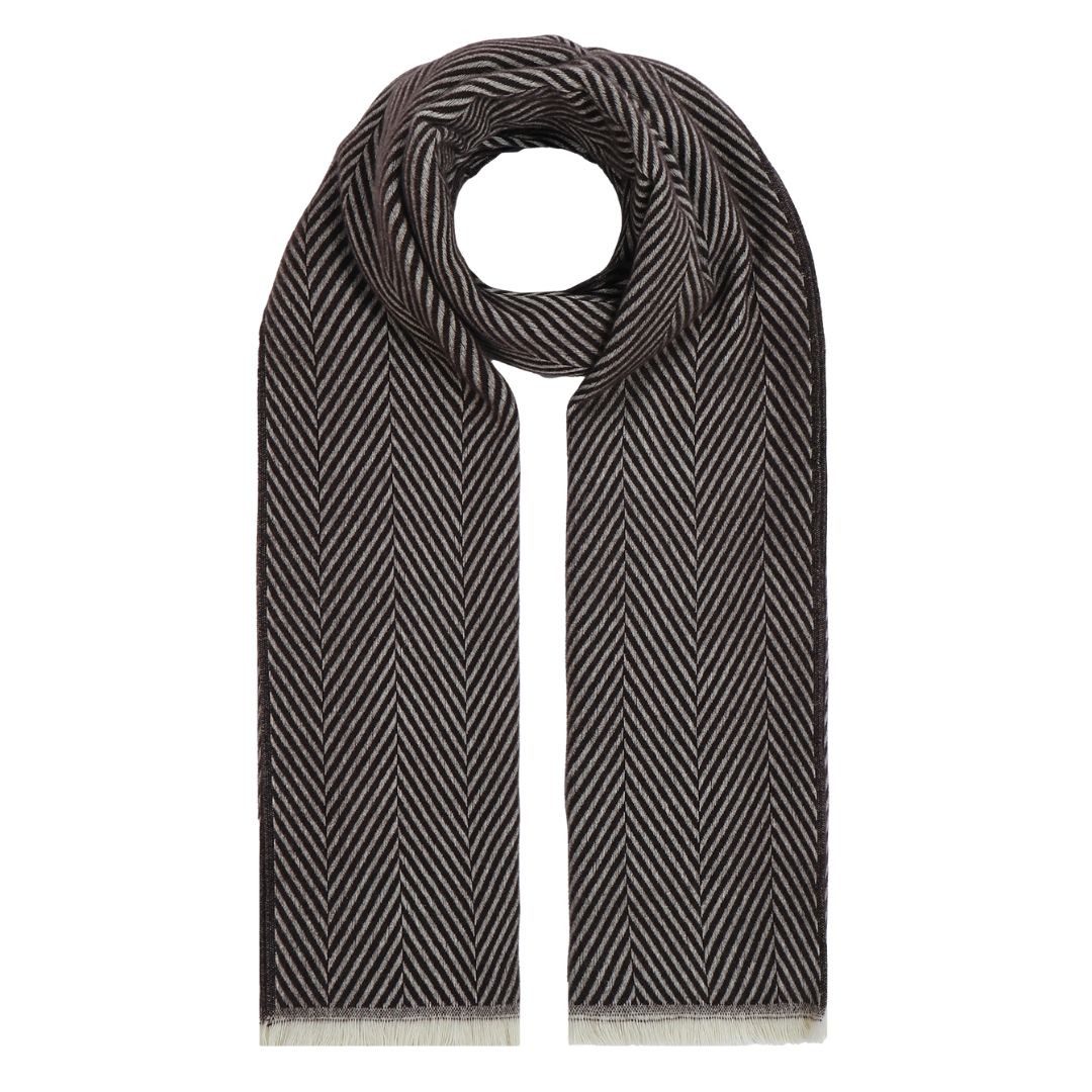 suebidou Strickschal Eleganter Damen Schal mit Streifen 'Unique', (1 Schal), nachhaltig, kreativ