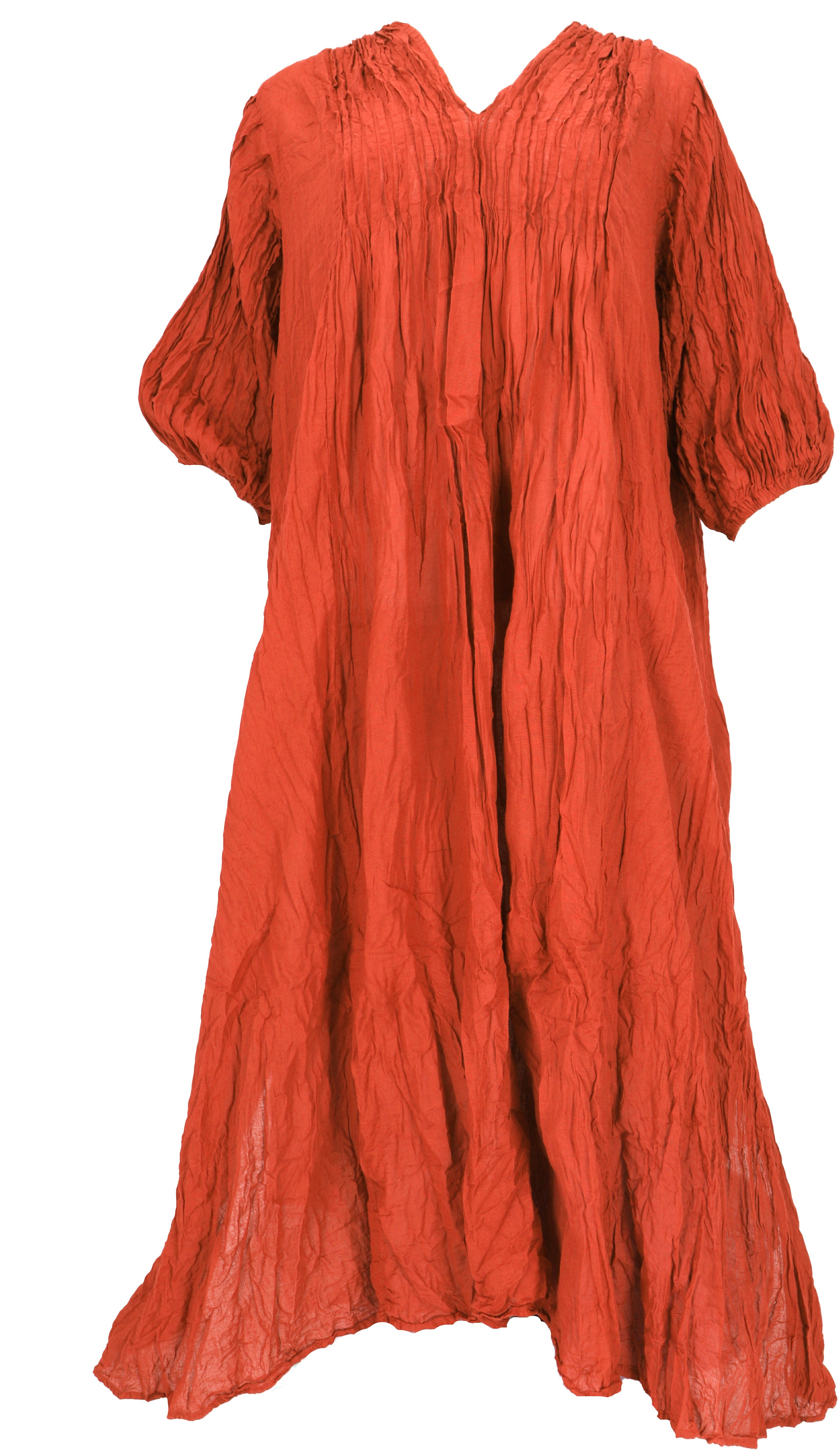 langes Maxikleid, Bekleidung Boho orange alternative luftiges Guru-Shop Sommerkleid für.. Midikleid