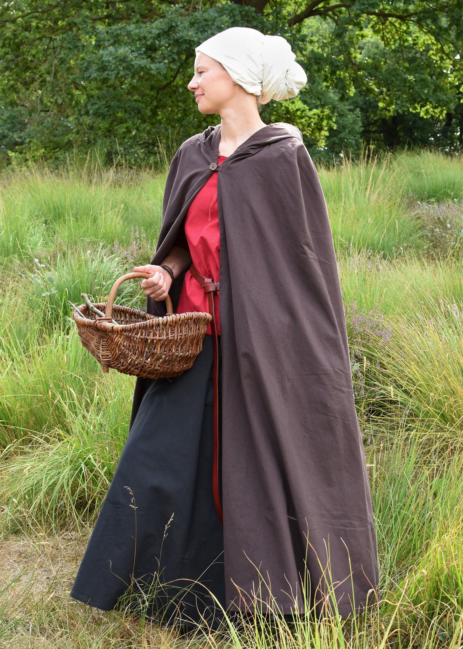 Battle Merchant Wikinger-Kostüm Mittelalter-Umhang Burkhard, versch. Farben, Einheitsgröße, unisex