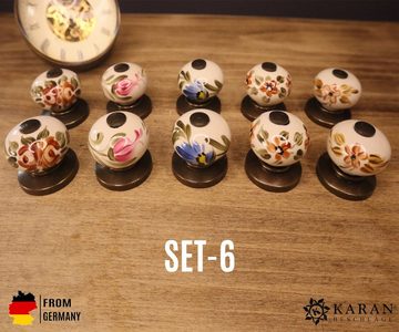 KARAN BESCHLÄGE Möbelgriff 10 colorful furniture knobs, set price. 10 knobs 1 price