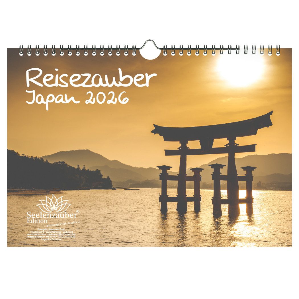 Seelenzauber Wandkalender Reisezauber Japan DIN A4 Kalender für 2026 Japan Tokio Stadt Reise