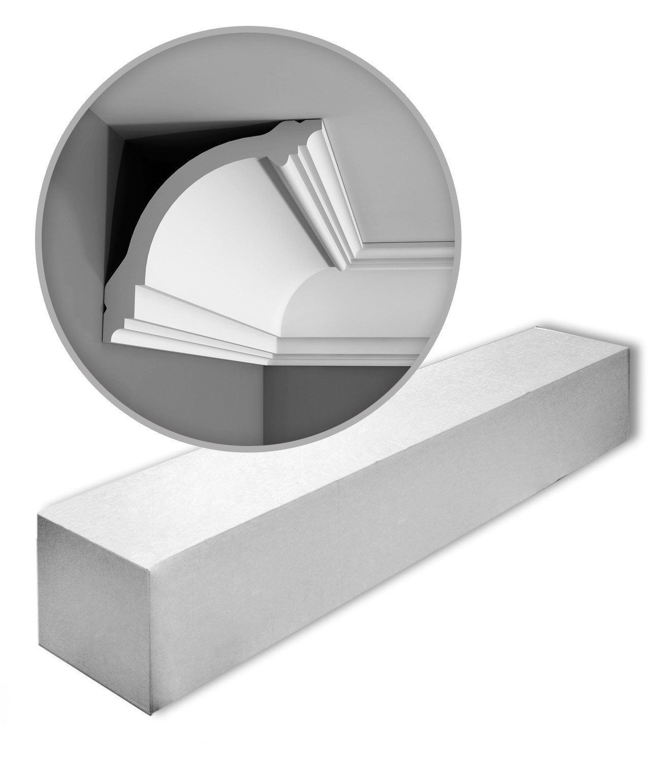 Orac Decor Eckprofil CB512N BASIXX Zierleisten 1 Karton SET 2 Stuckleisten 4 m (Profilleiste, 2-St., Stuckleiste, Eckleiste, Deckenleiste, Zierleiste, 2 m), Profilleiste