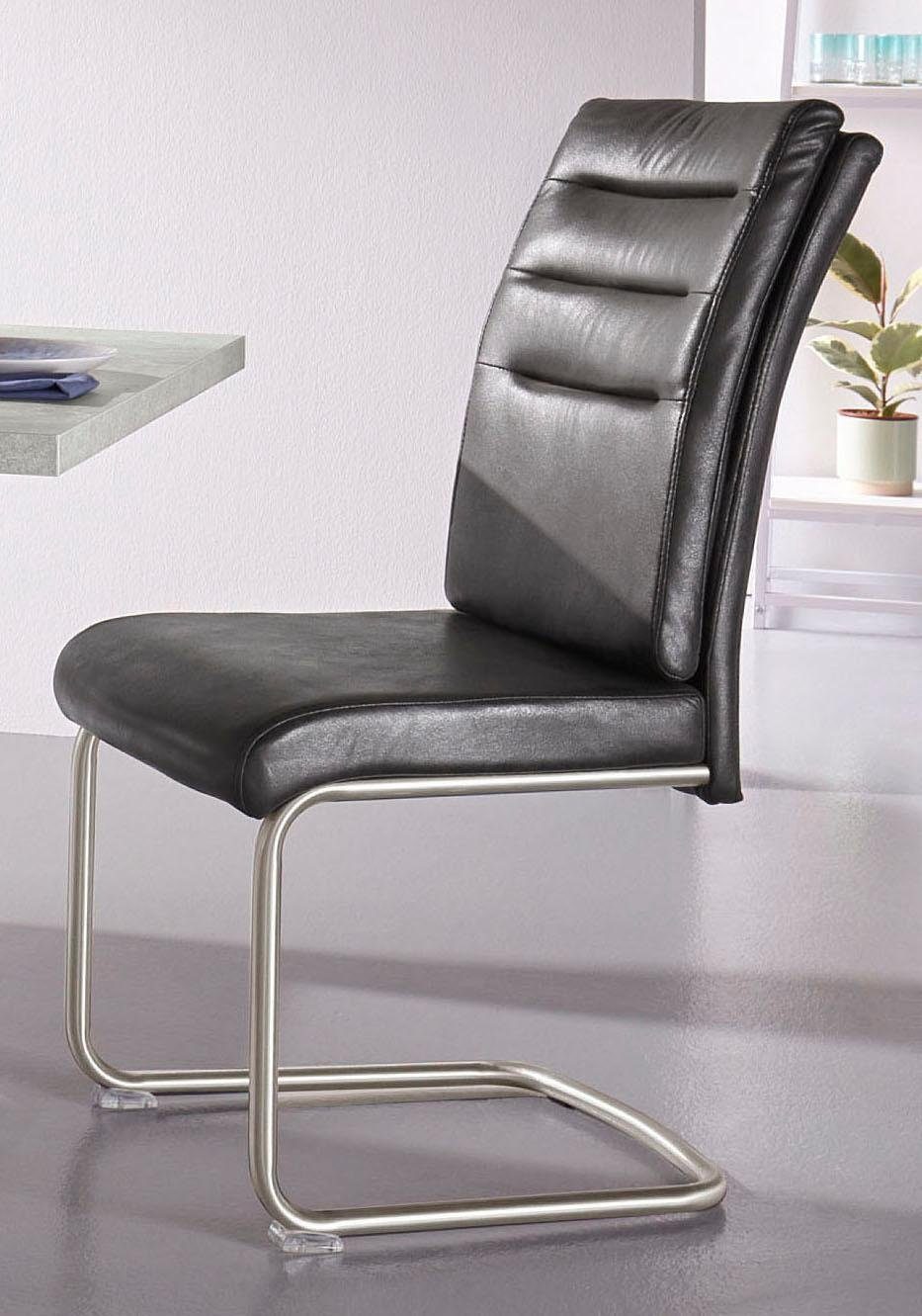 HELA Esszimmerstuhl Paula Freischwinger (Set, 4 St), mit Echtedelstahlgeste günstig online kaufen