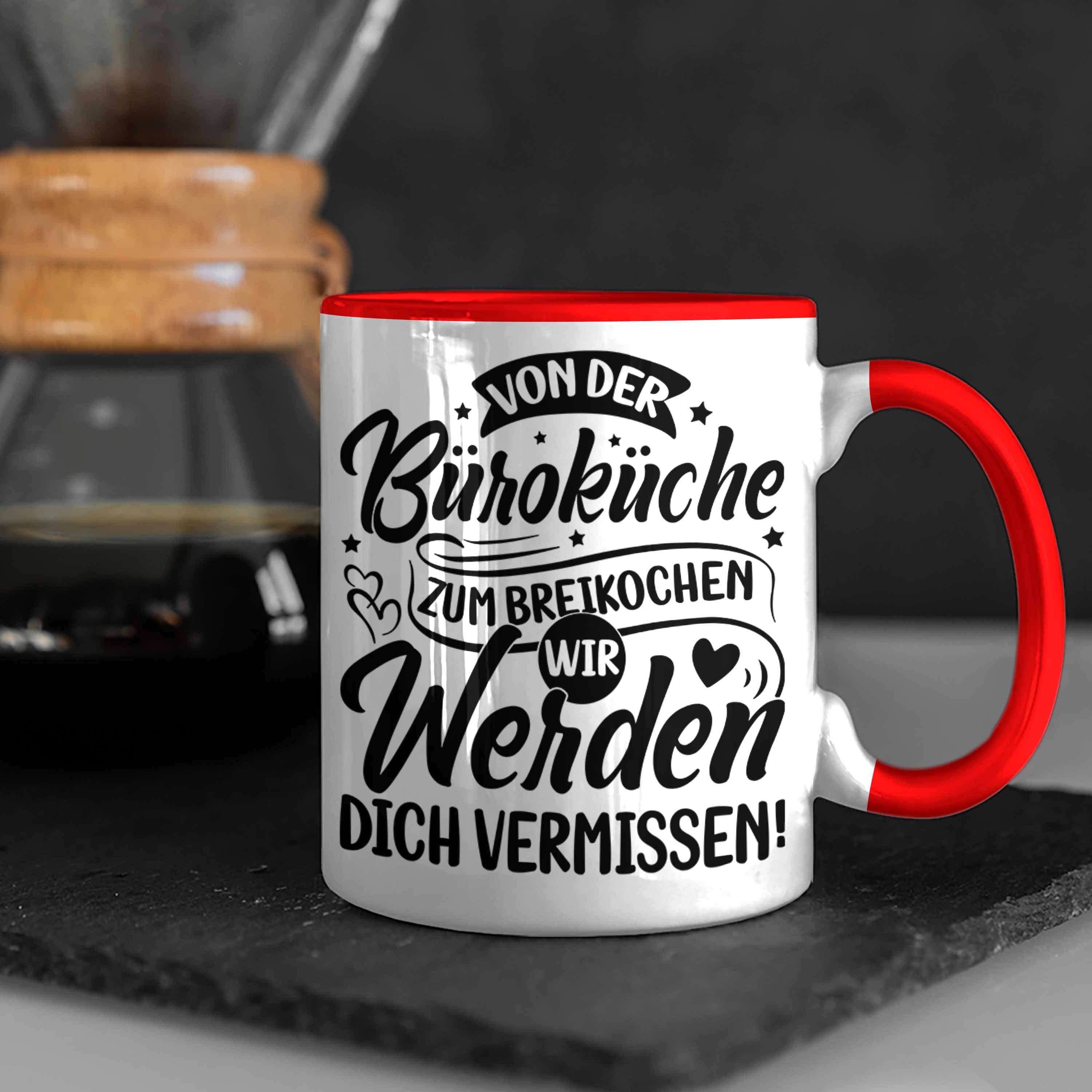 Trendation Tasse Mutterschutz Kollegi Geschenk Abschied Mutterschutz Tasse Kaffeetasse Rot