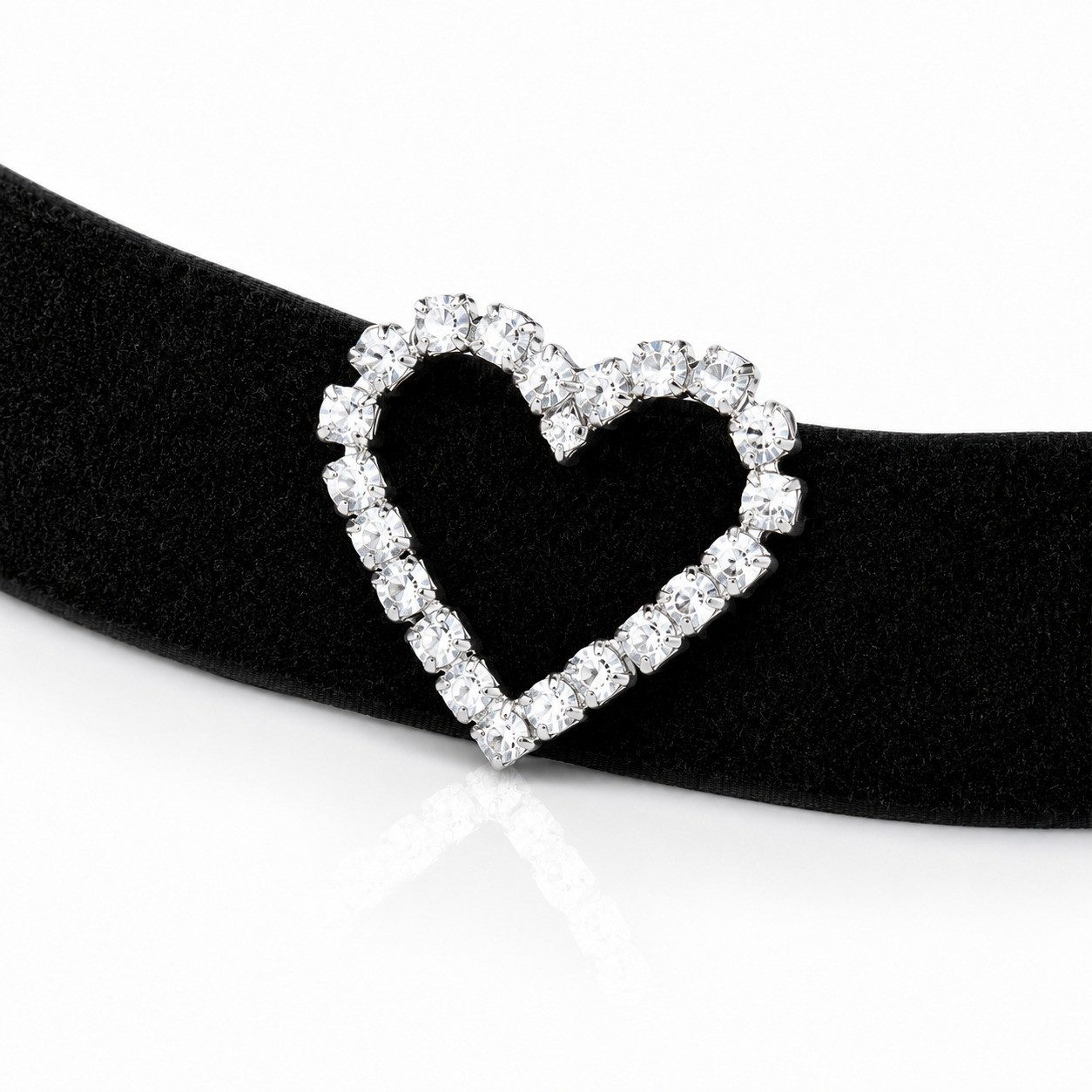 LUISIA® Collier Samt Kropfband mit Strass Herz aus Kristallen von Swarovski® (1-tlg., inkl. Schmuckbox) – Bild 5 von 5