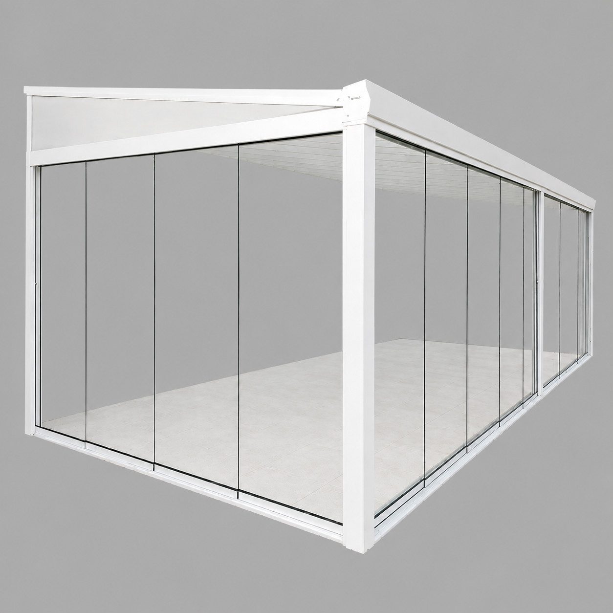 Terrasse2000 Wintergarten Aluminium Kaltwintergarten Cuxhaven Weiß mit VSG Glas, BxT: 400x200 cm