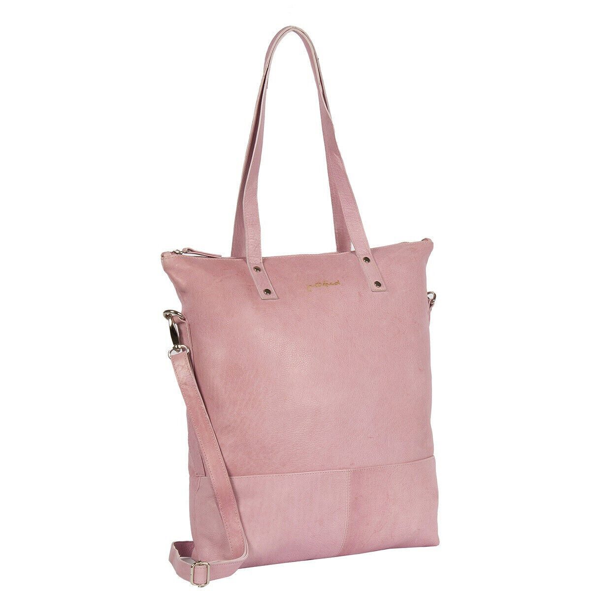 Shopper echt Leder Damen Handtasche, Umhängetasche, Schultertasche, rosa
